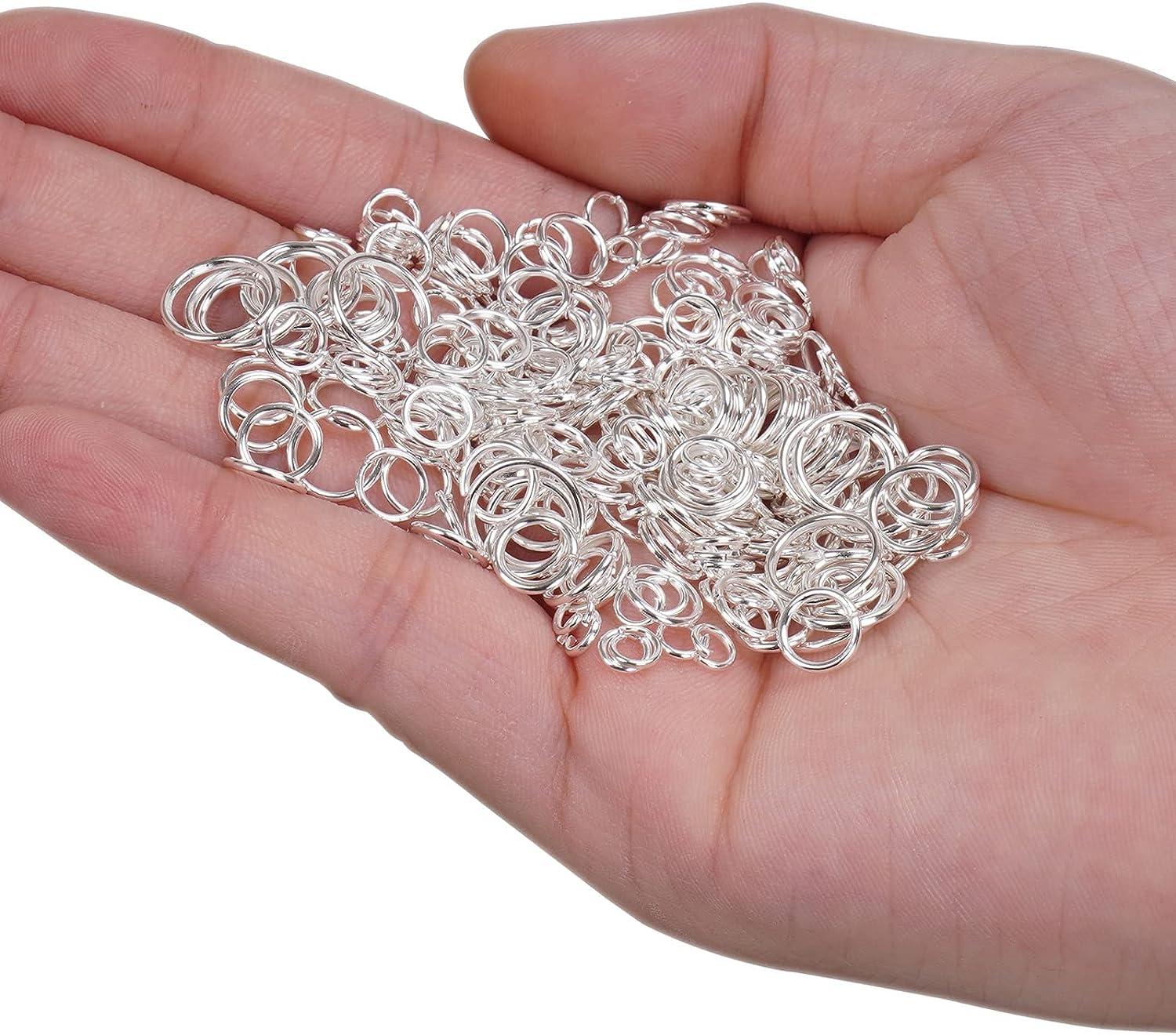 2300pc Assorted Silver Jump Rings for Crafts Jewelry Making