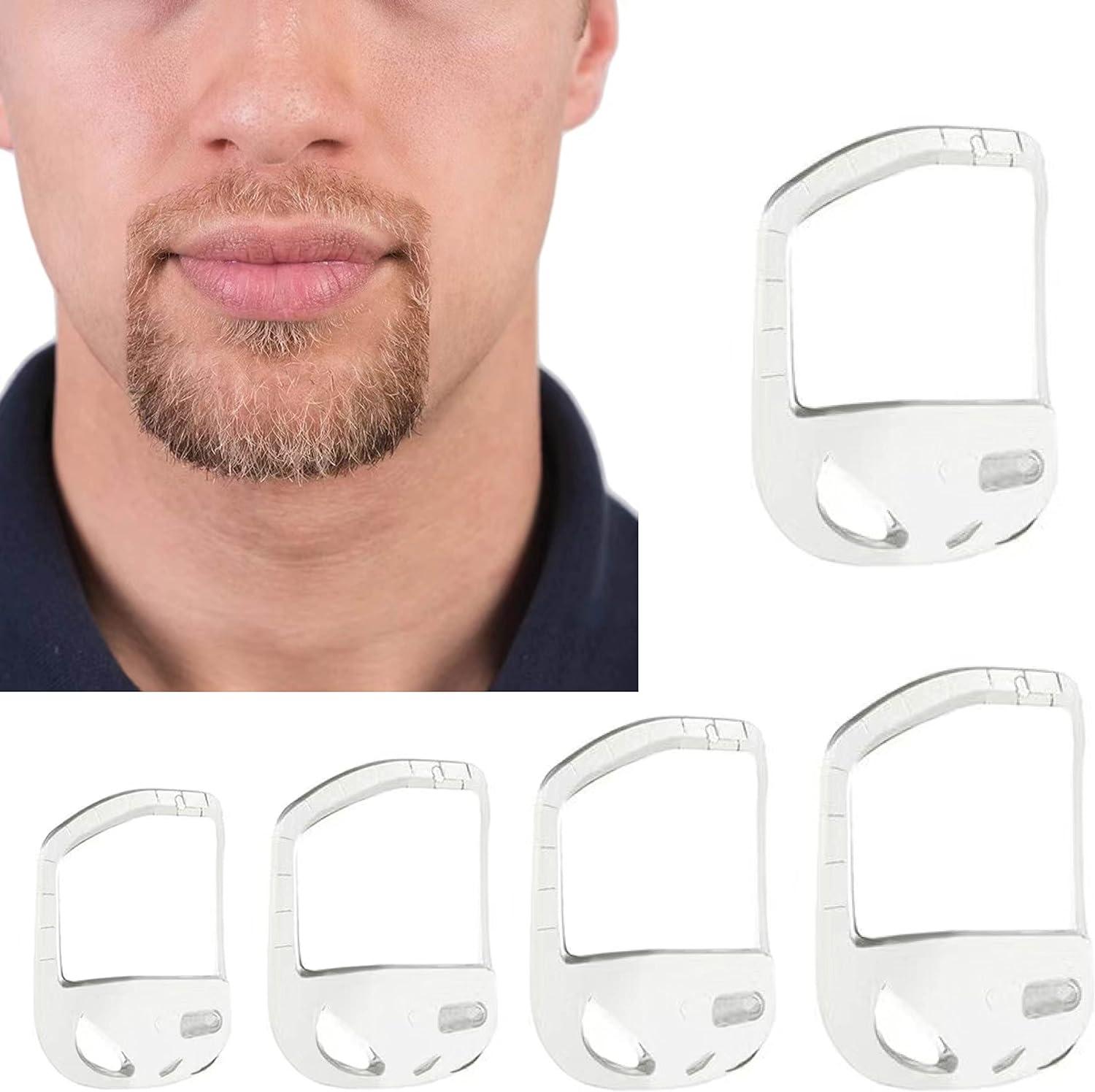 DADYOUPIN 5 Size Set Goatee Styling Templates Beard Styling Tools Trendy Goatee Shaving Stencils