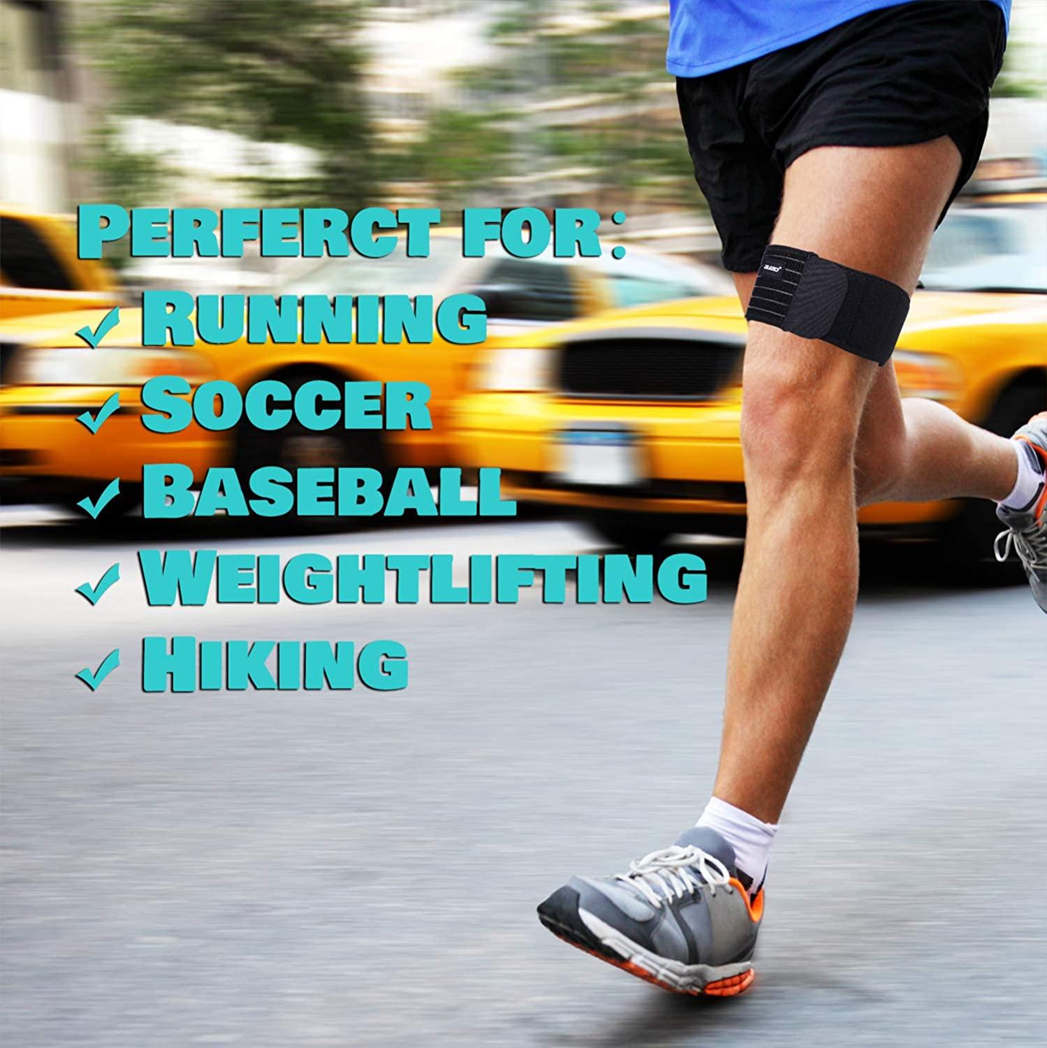 2U2O Thigh Brace Support Adjustable Compression Wrap for Leg Sprains