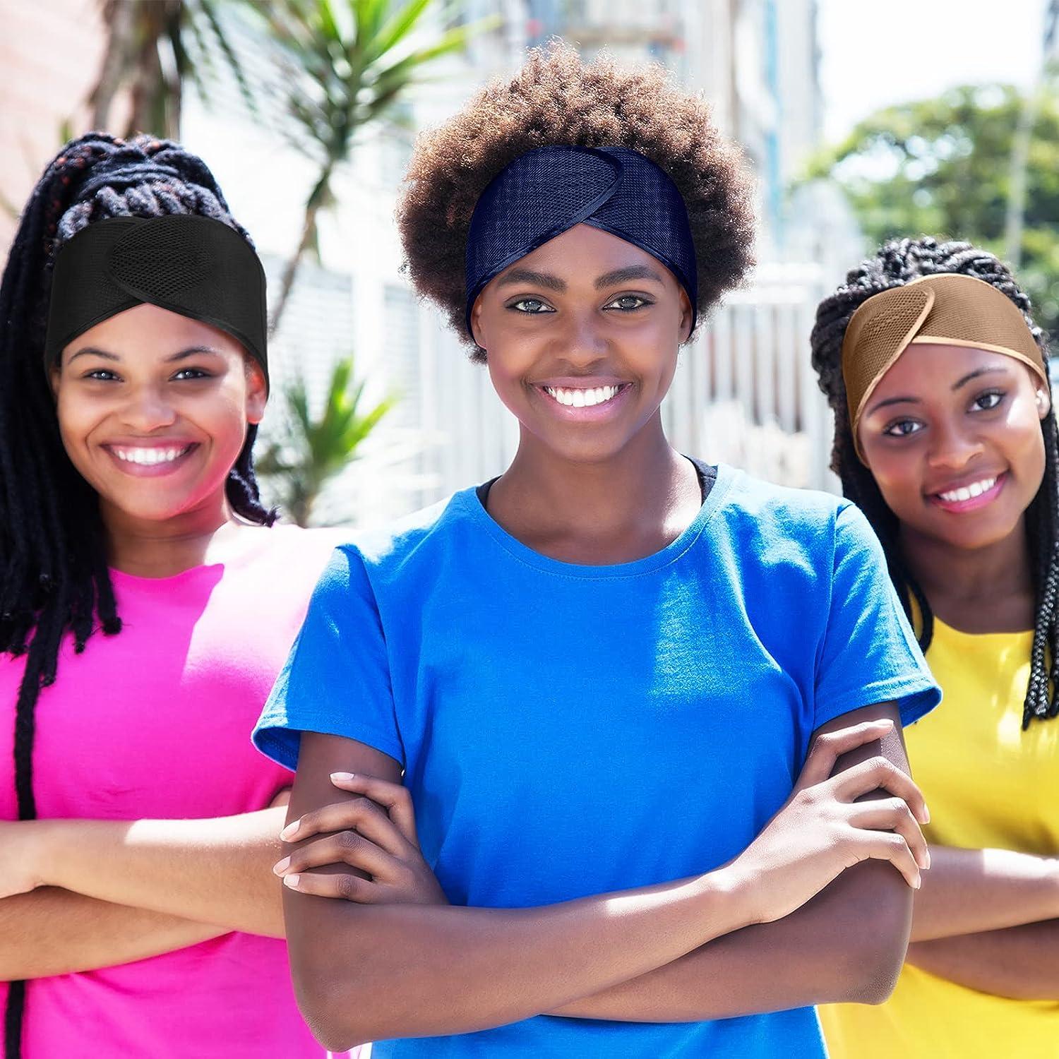 SANRLO Fasce per capelli, accessori per capelli da donna, fascia per capelli in rete per donne nere, fascia per spa per lavare il viso e dormire, rete