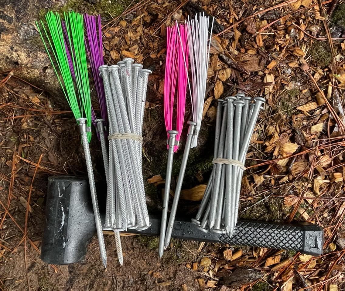 Trail Chasers Hard Ground Markers Red 6 Inch Marking Whiskers with