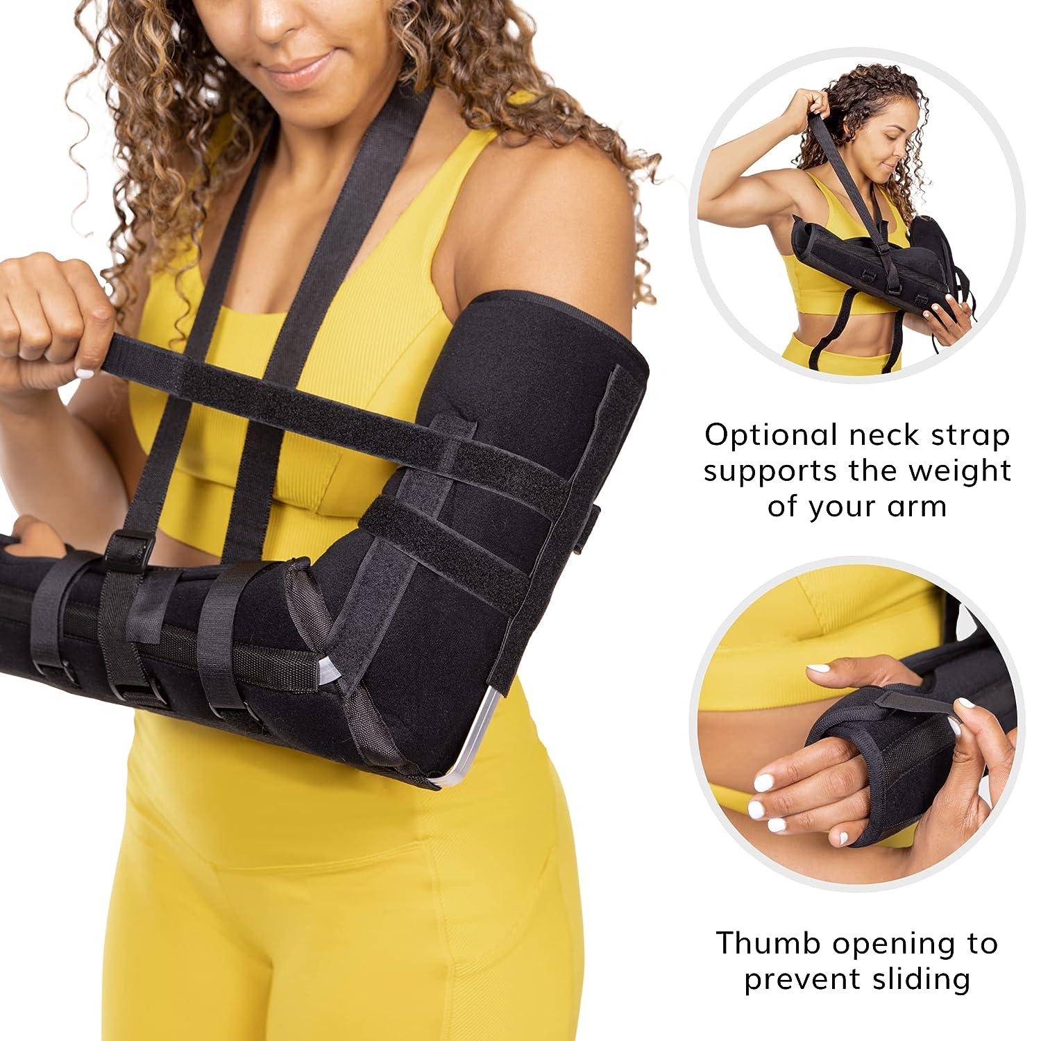 BraceAbility Posterior Long Arm Splint Medium Size Elbow Immobilizer
