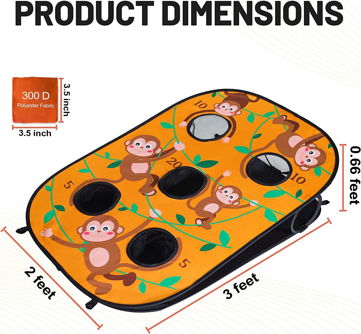 Himal Collapsible Portable 5 Holes Cornhole Game Cornhole Set Bounce