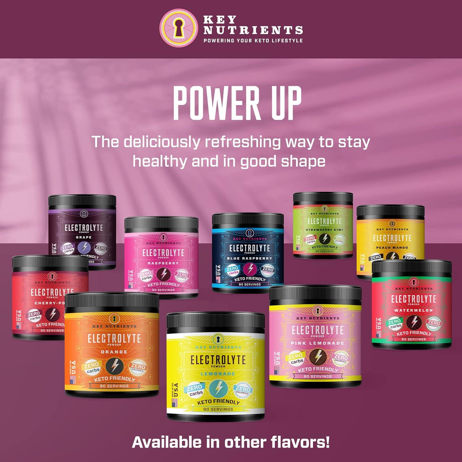 KEY NUTRIENTS Electrolytes Powder No Sugar Fresh Pink Lemonade