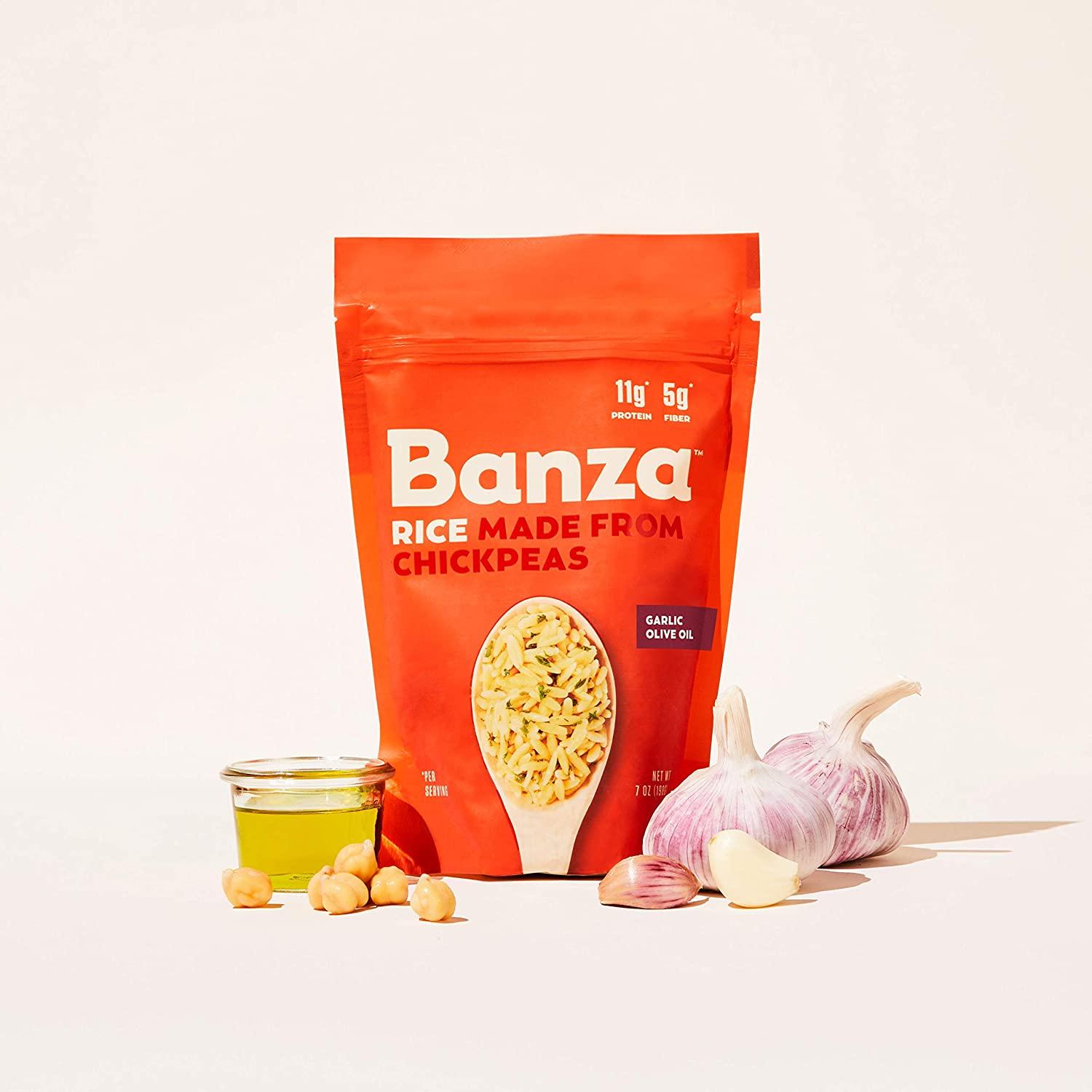 Banza Chickpea Rice 8oz Bag (Pack of 6) - High Protein, Low Carb ...