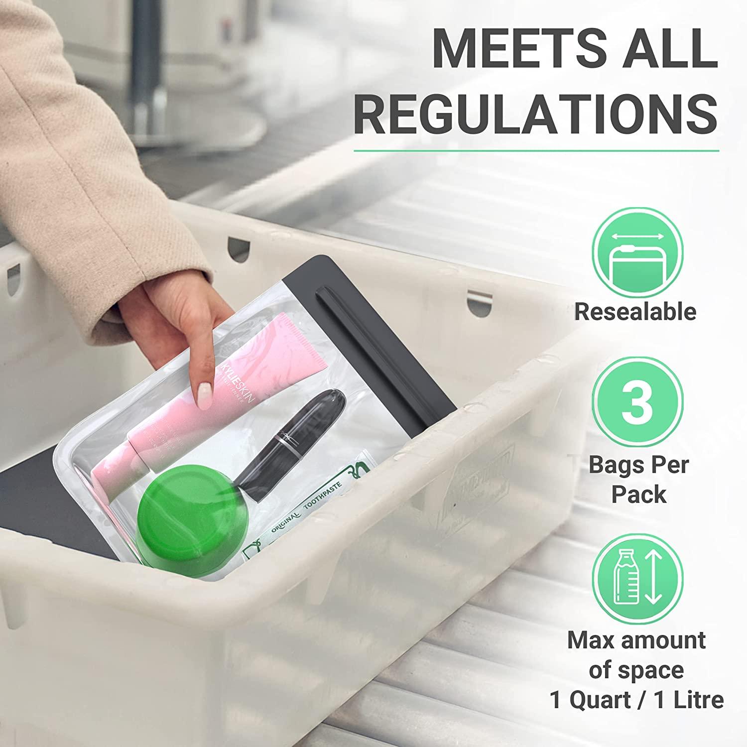1 quart clear travel bag store