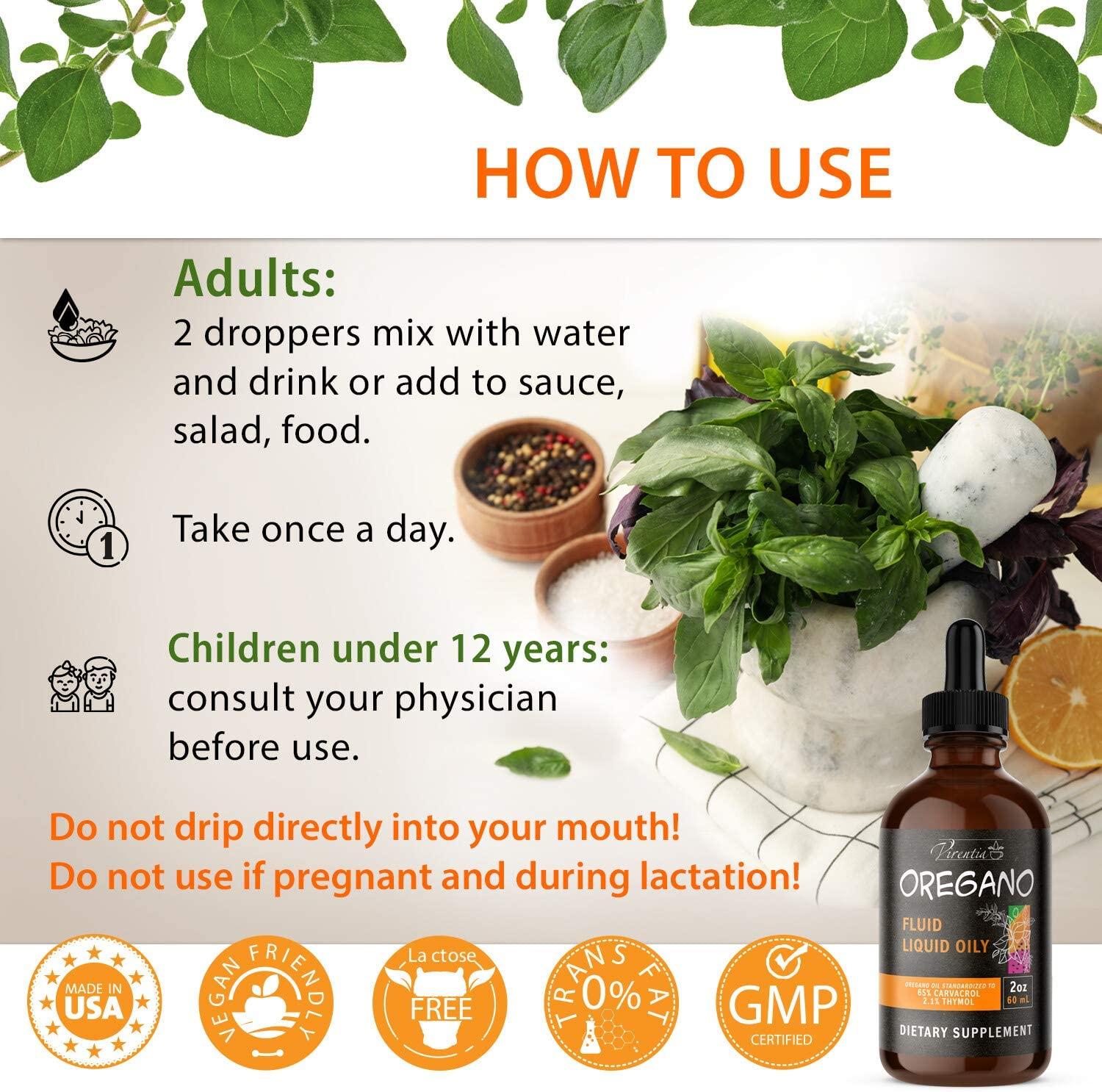 Oregano Oil with Herbs Organic Oil of Oregano Liquid Edible Oregano