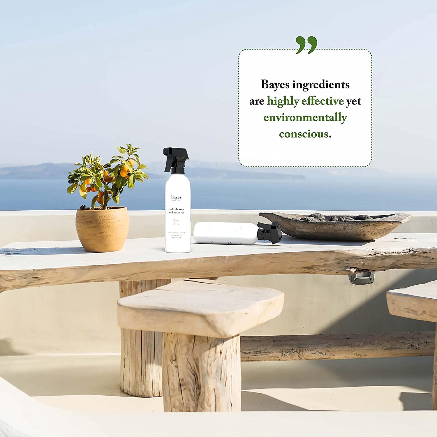 Bayes High Performance Teak Cleaner & Restorer Cleans, Shines, and