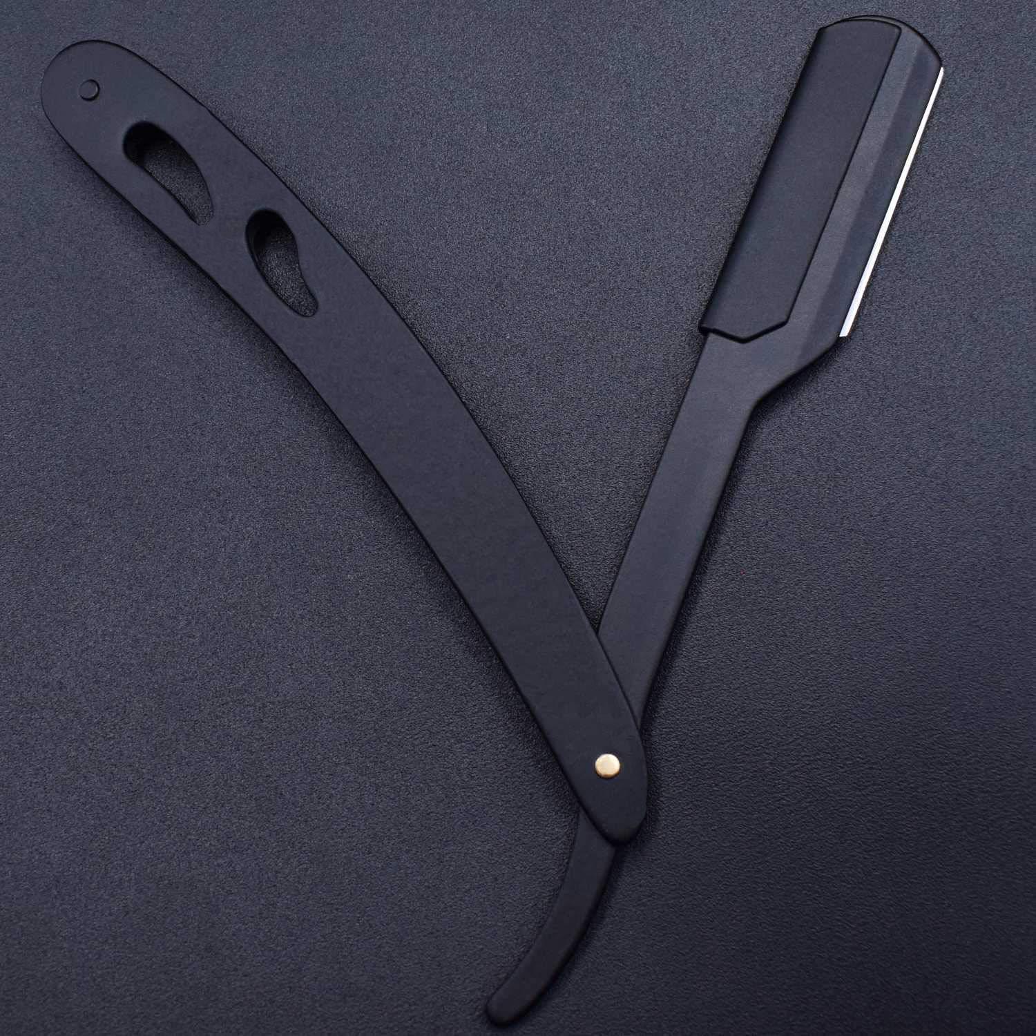 Black Petal Handle Barber Razor, Razor for men, Professional Changeable