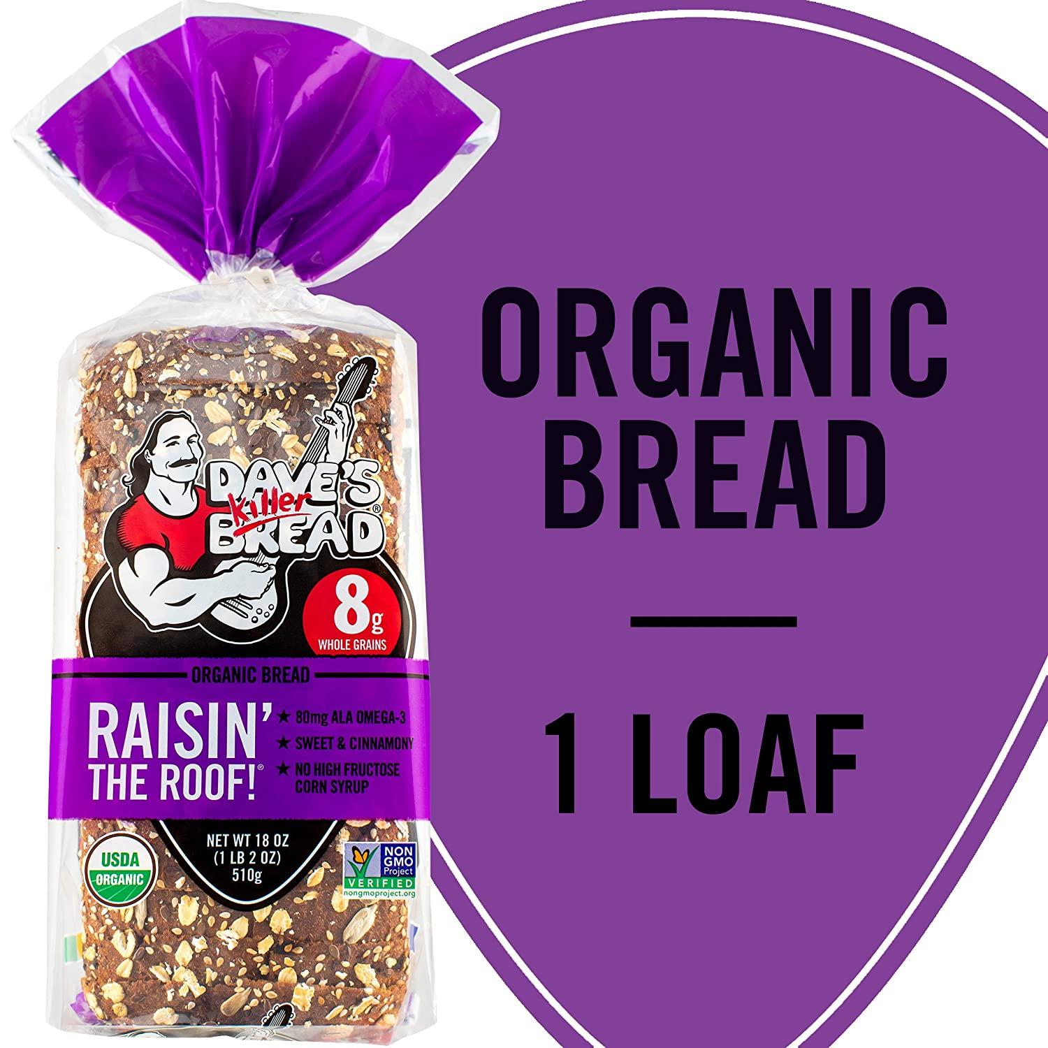 Dave's Killer Bread Organic Cinnamon Raisin Bread 18 oz Loaf