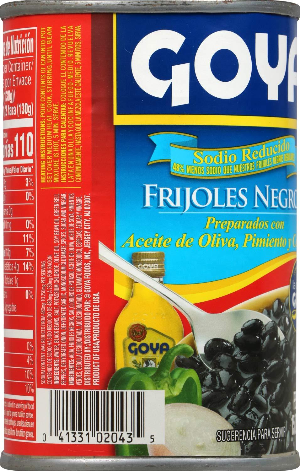 Goya Reduced Sodium Black Bean Soup 15oz (Pack of 24) Delicious and