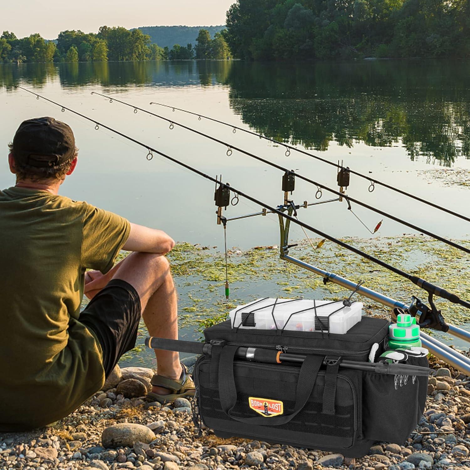 Fishing Tackle Bag Backpack Fishing Lures Bait Box Storage Bag With 4 Fishing  Tackle Boxes