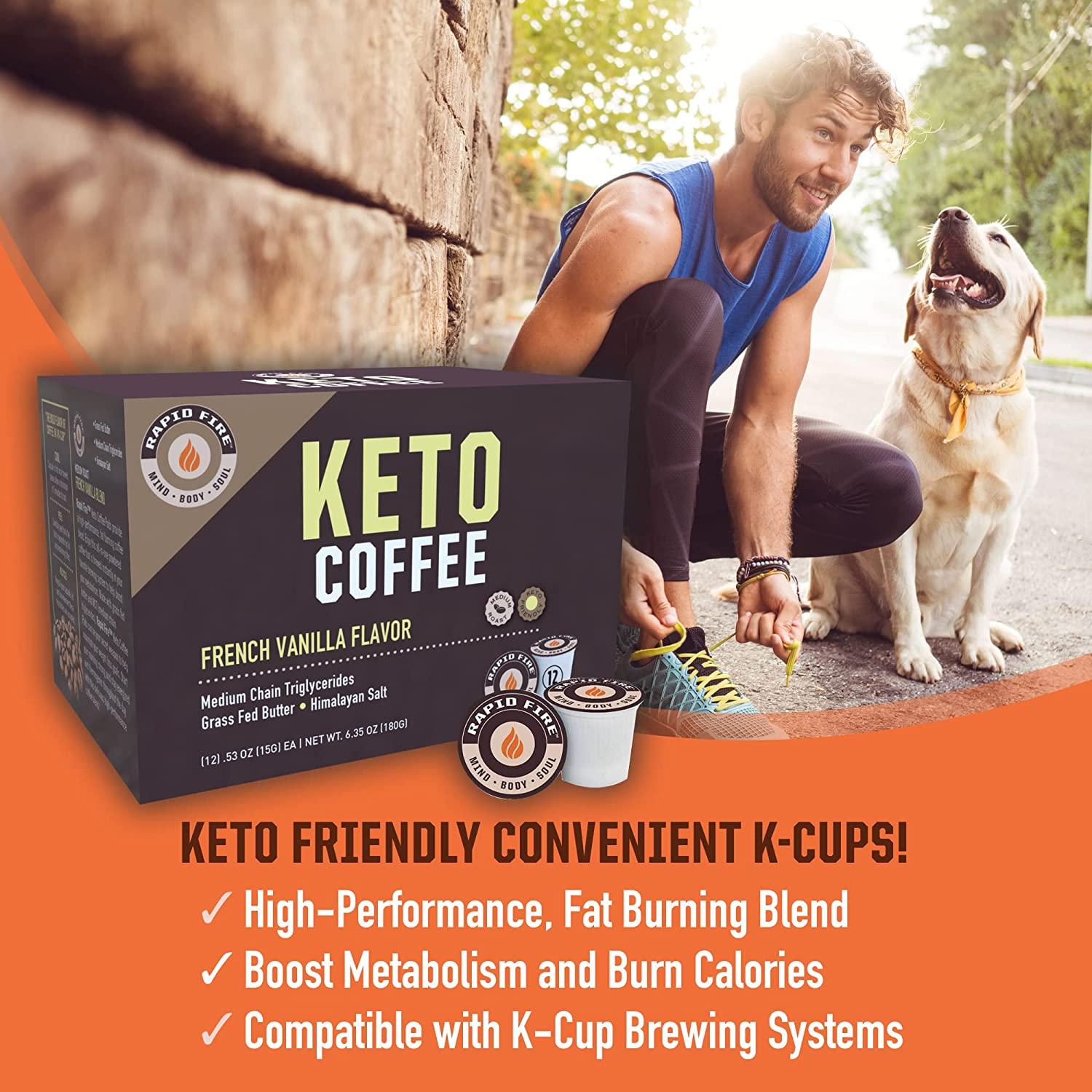 Rapid Fire Ketogenic High Performance Keto Coffee Pods, Supports Energy