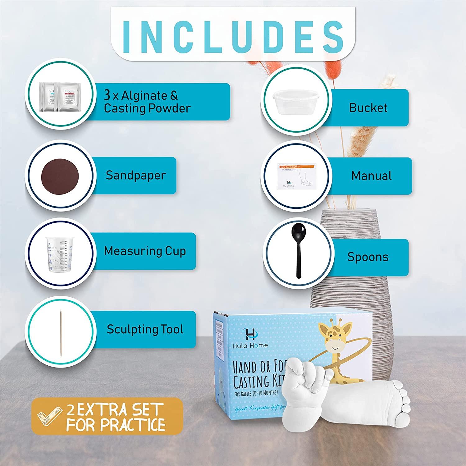 Hula Home Baby Keepsake Hands Casting Kit Plaster Hand Molding Kit