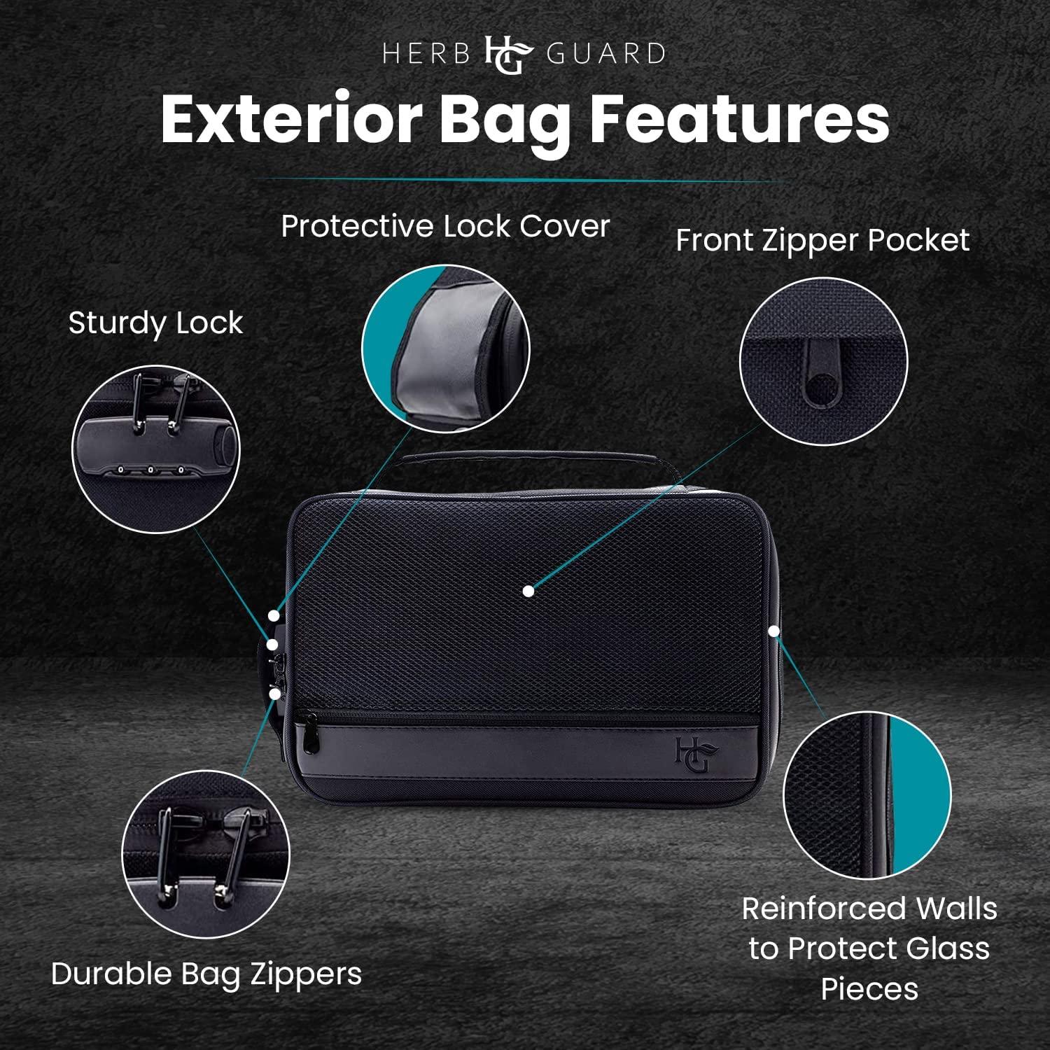 Herb Guard Black Large Smell Proof Case with Combo Lock (Smell Proof