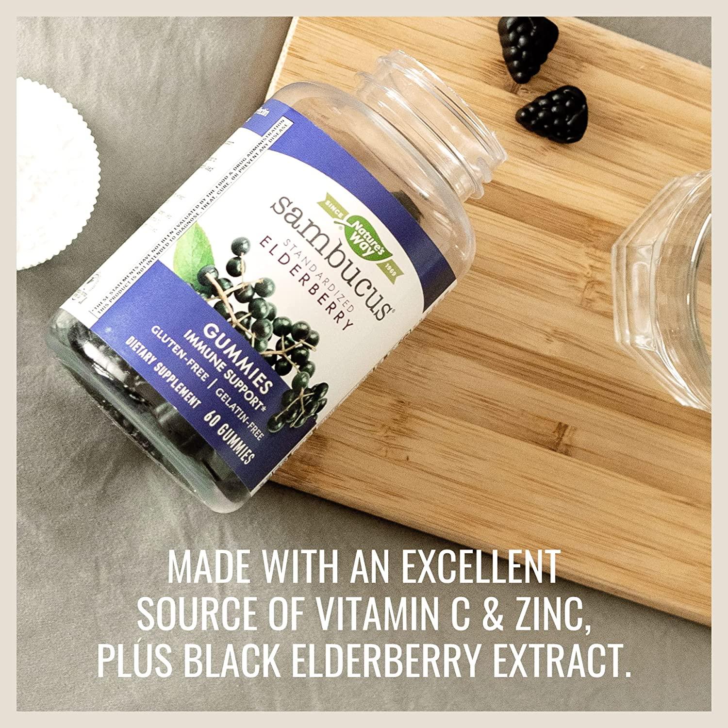 Nature’s Way Sambucus Elderberry Gummies, Immune Support Gummies