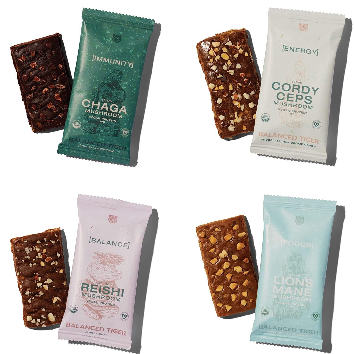 Full Dose Vegan Protein Bars with Functional Mushrooms Lions Mane