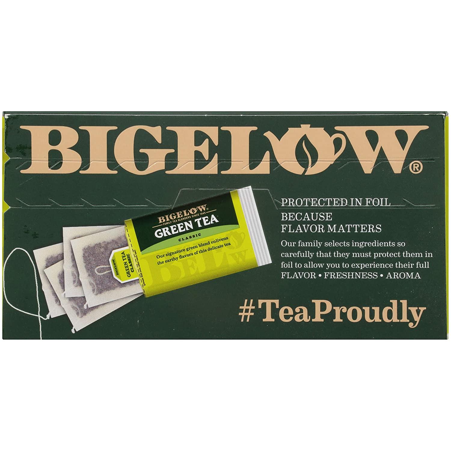Bigelow Classic Green Tea, Caffeinated, Pack of 6 (240 Total Tea Bags