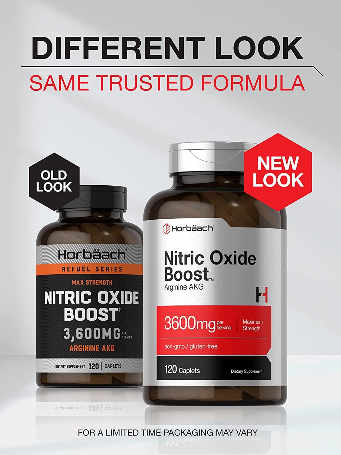 Nitric Oxide Booster 3600mg 120 Caplets Nitric Oxide Pills with