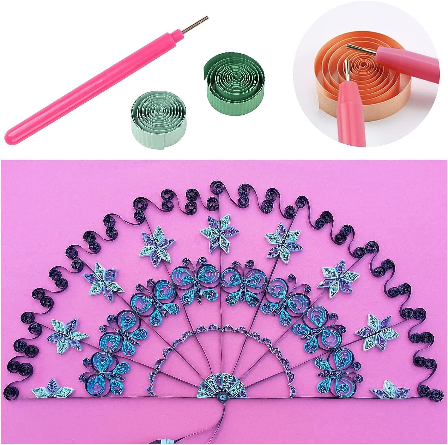 YURROAD 19pcs Paper Quilling Tools Kit Paper Strips DIY Tool Set with