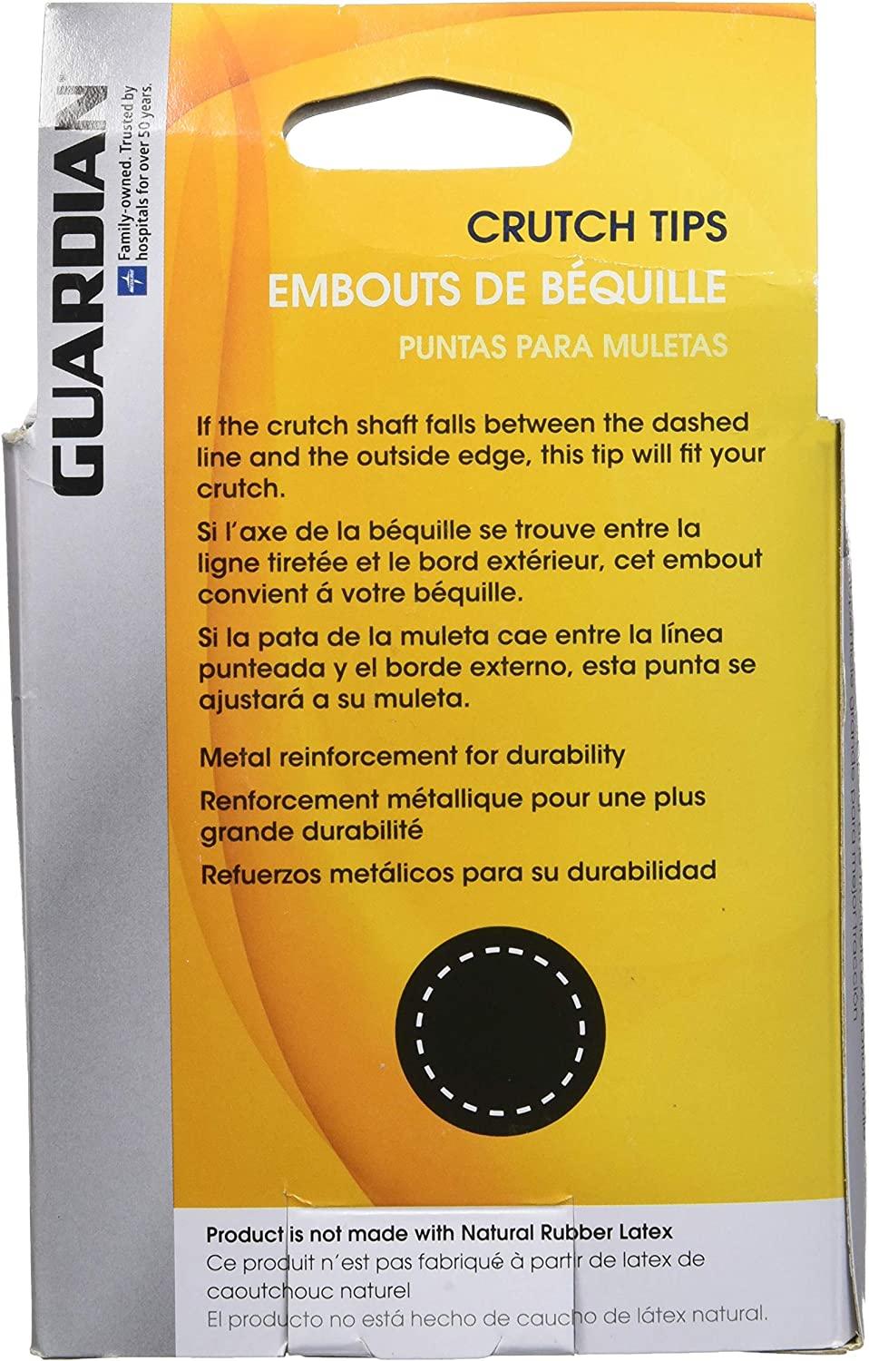 Medline G00842 Guardian Super Crutch Tip, Gray, 7/8 Inch