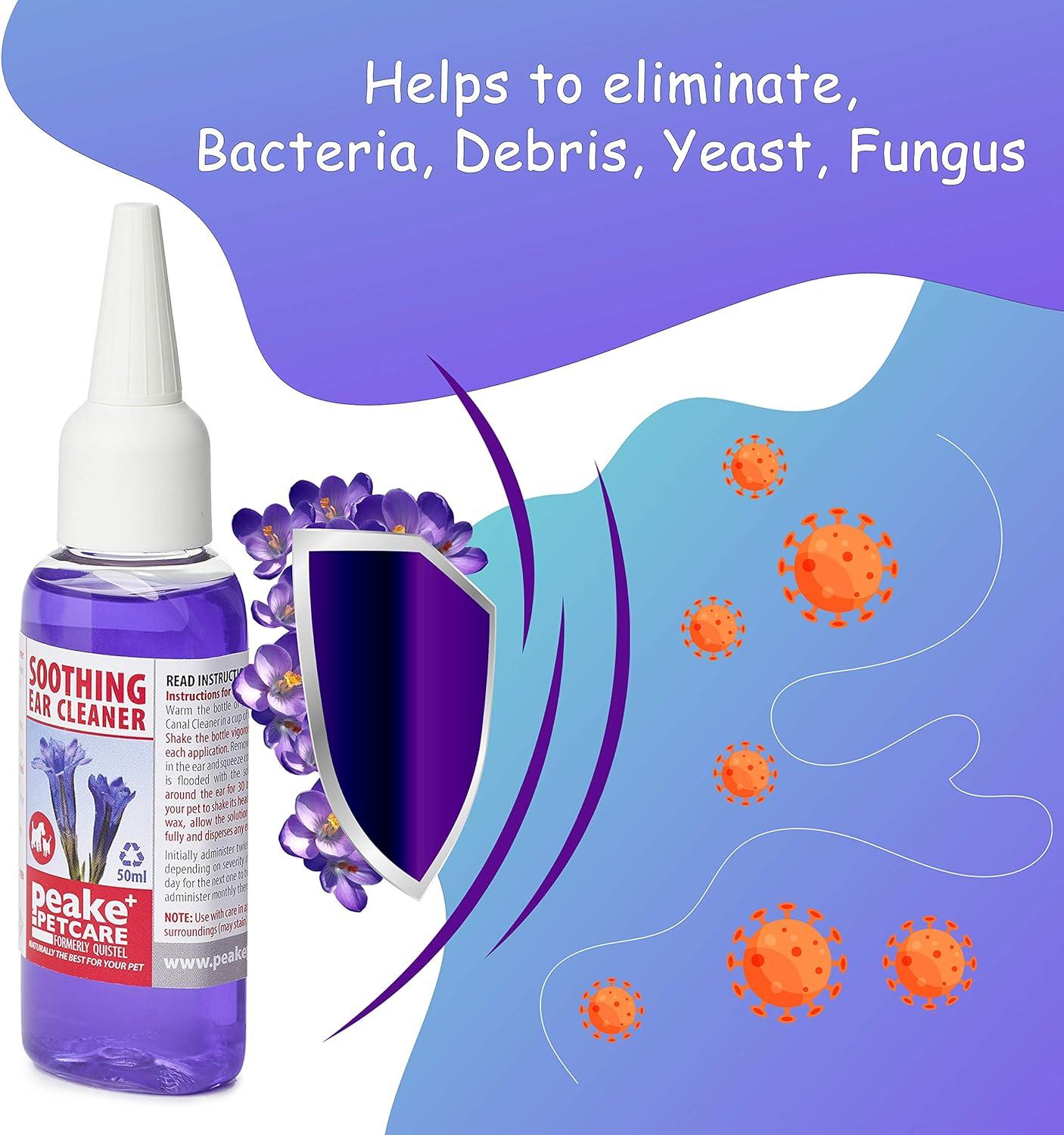 Quistel Dog Ear Cleaner Solution Soothing Canaural Ear Drops Dog