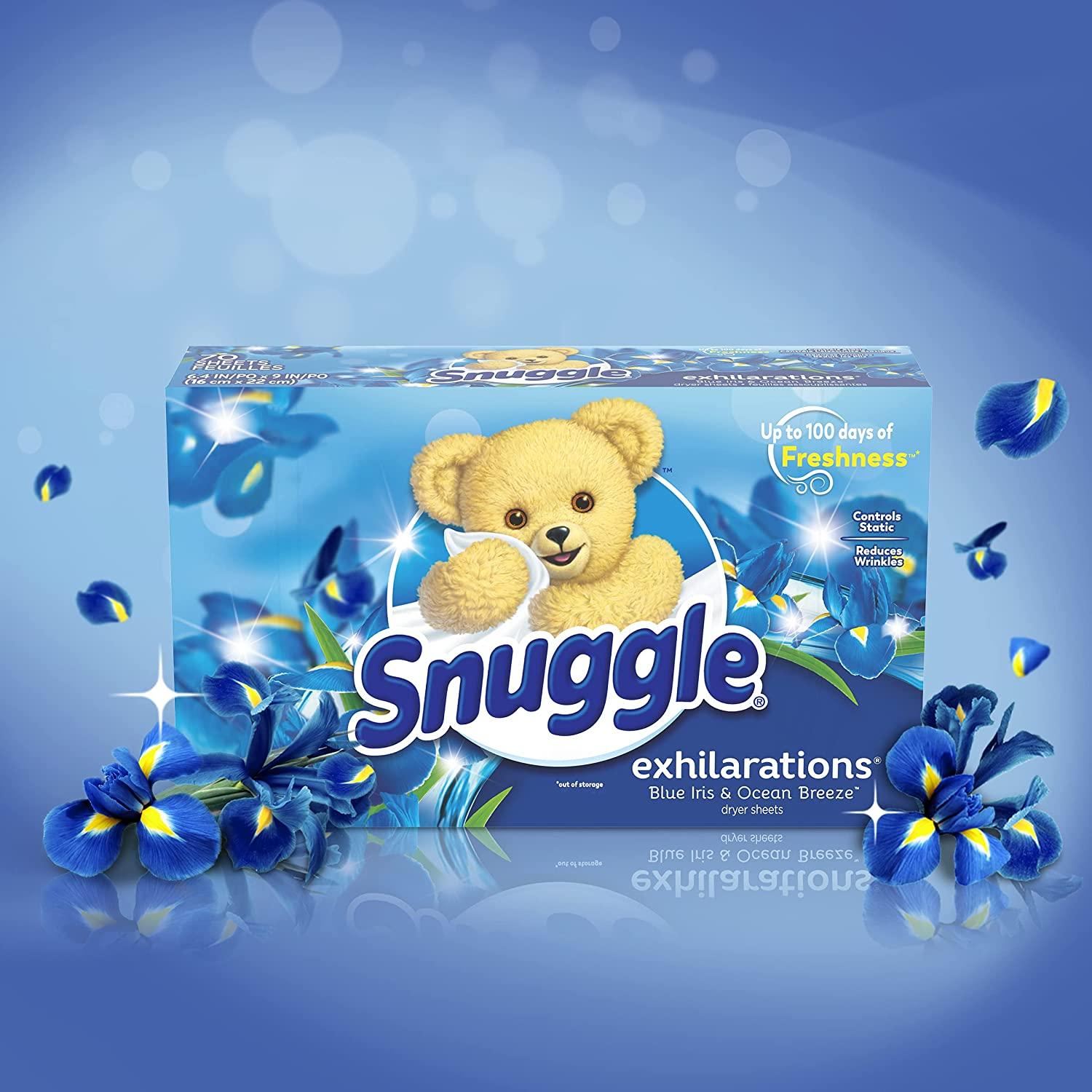 Snuggle Exhilarations Fabric Softener Dryer Sheets, Blue Iris & Ocean