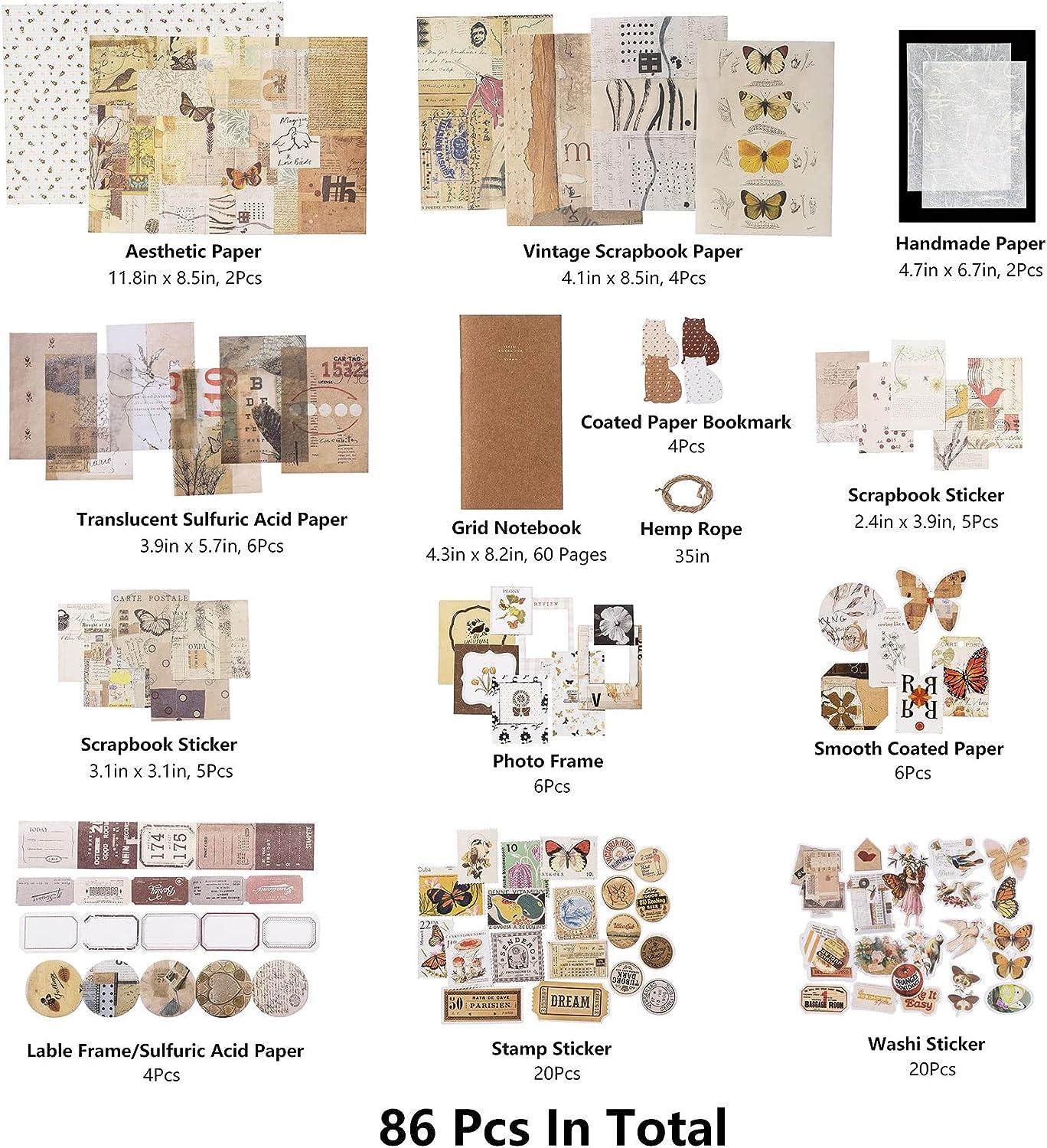 Set of 96 Items,journaling Kit Set,journaling Paper Set,journaling  Kit,scrapbooking Kit Set, Washi Sticker Set,journals Set-ch-st-1580 -   Hong Kong