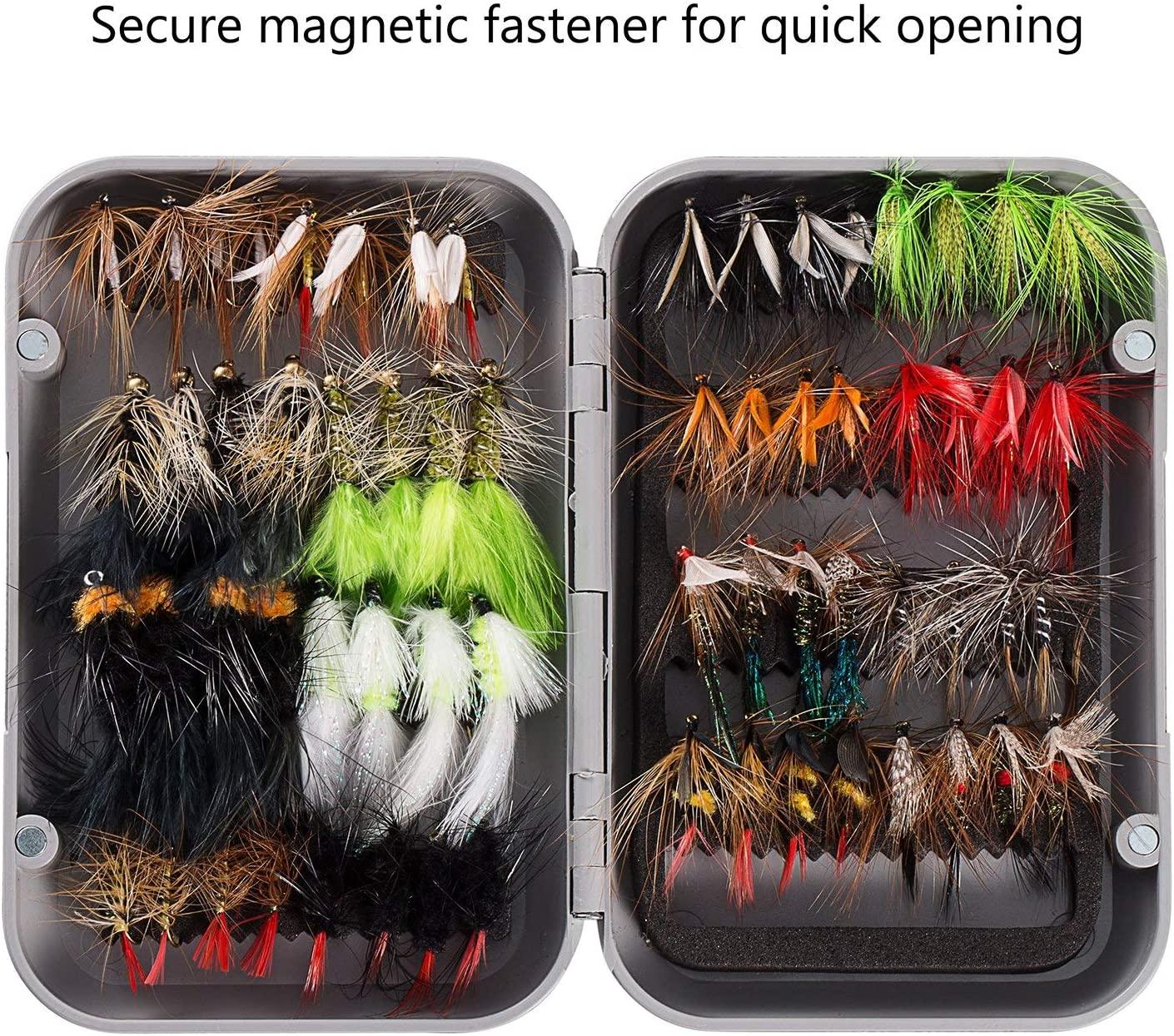 BASSDASH Fly Fishing Flies Kit Fly Assortment Trout Bass Fishing with