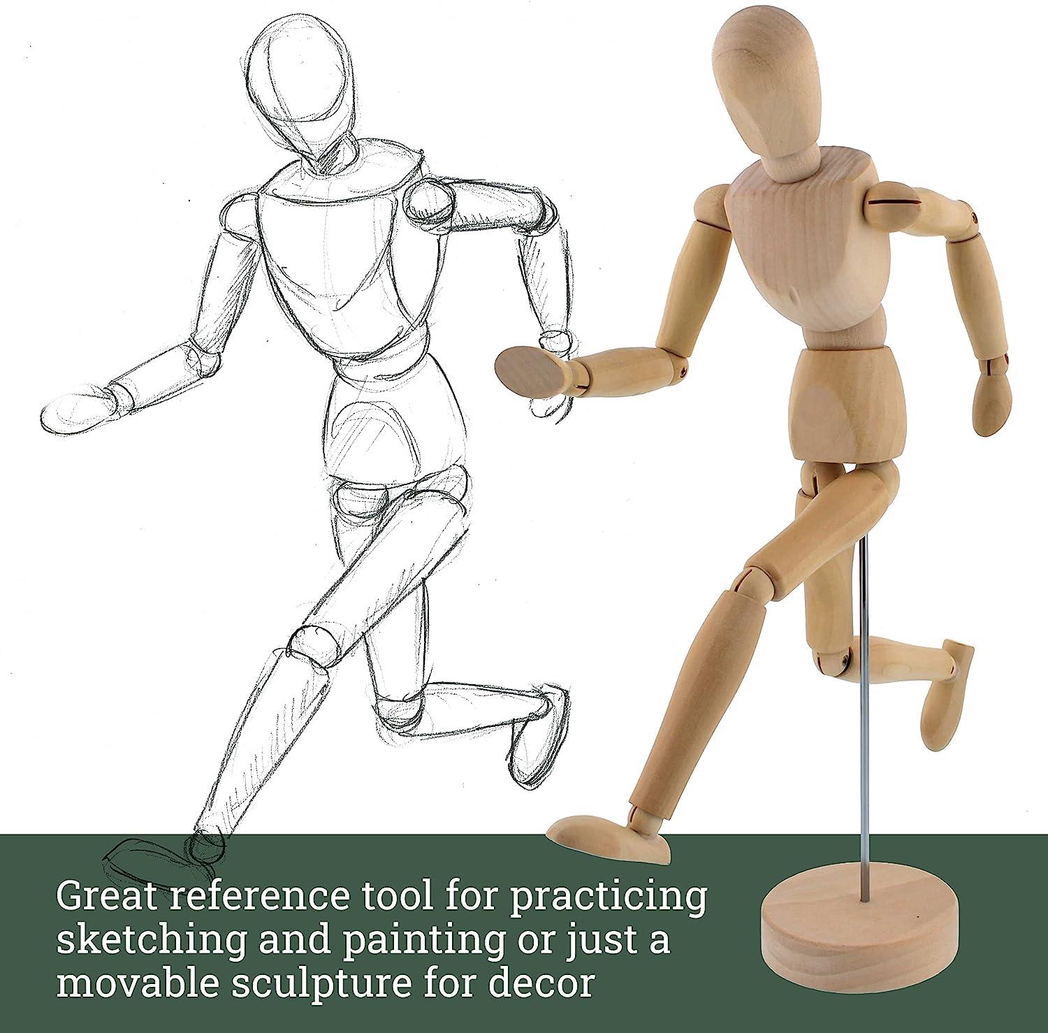 Wood Drawing Manikin Figure Art Body Model Art Mannequin With Moveable  Parts Drawing Model 