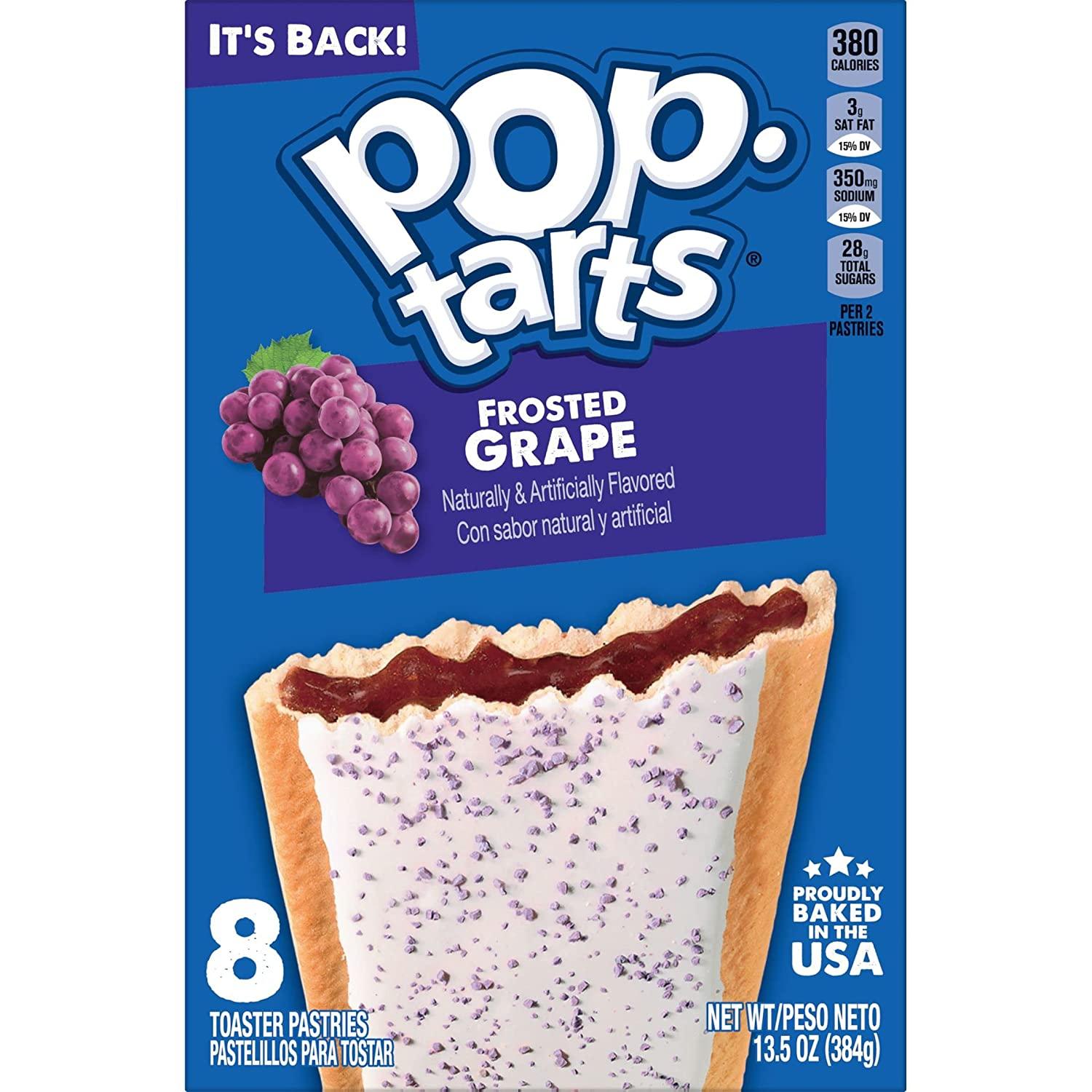 PopTarts Toaster Pastries, Breakfast Foods, Kids Snacks, Frosted Grape