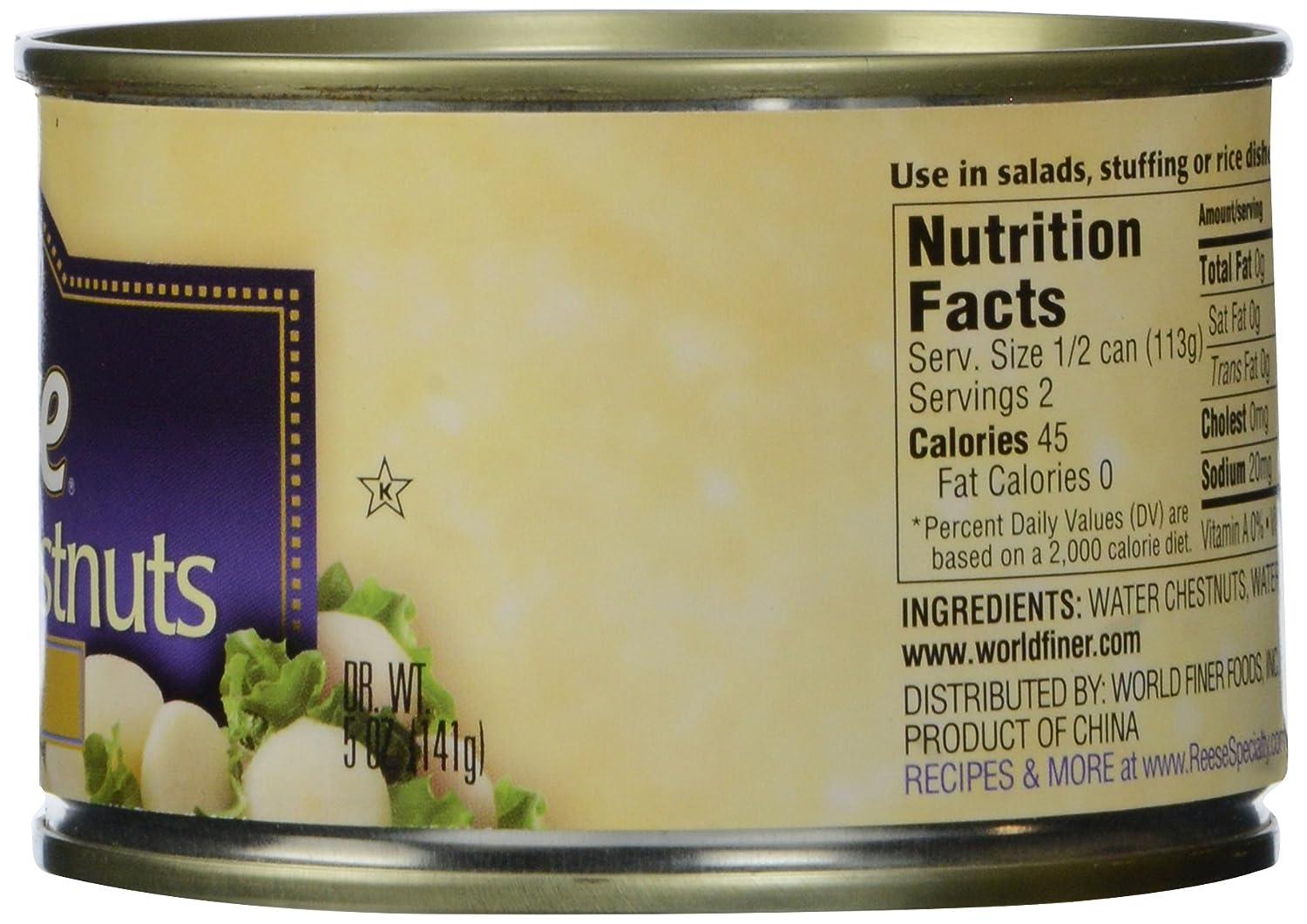 Reese Water Chestnuts, Sliced, 8 oz