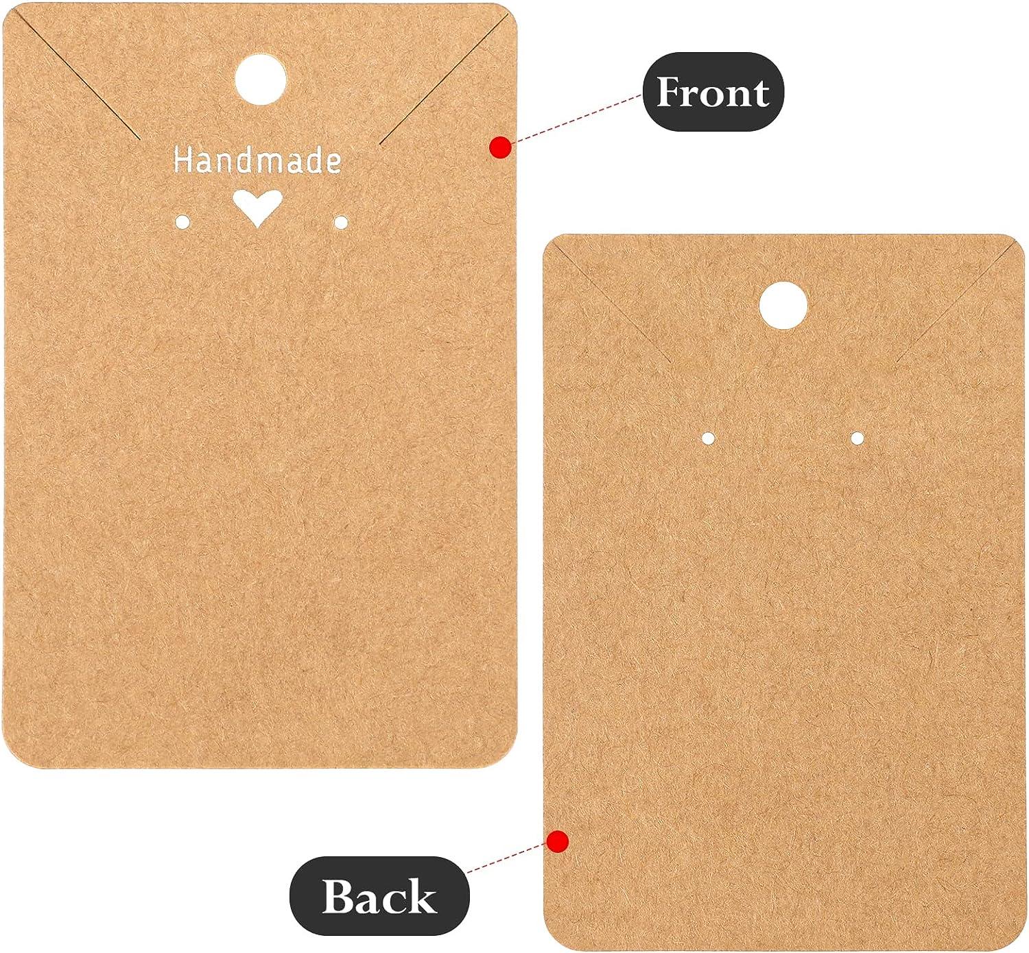 100pcs Kraft Display Cardboard Paper Earring Handmade Hang Tag Packaging  Cards