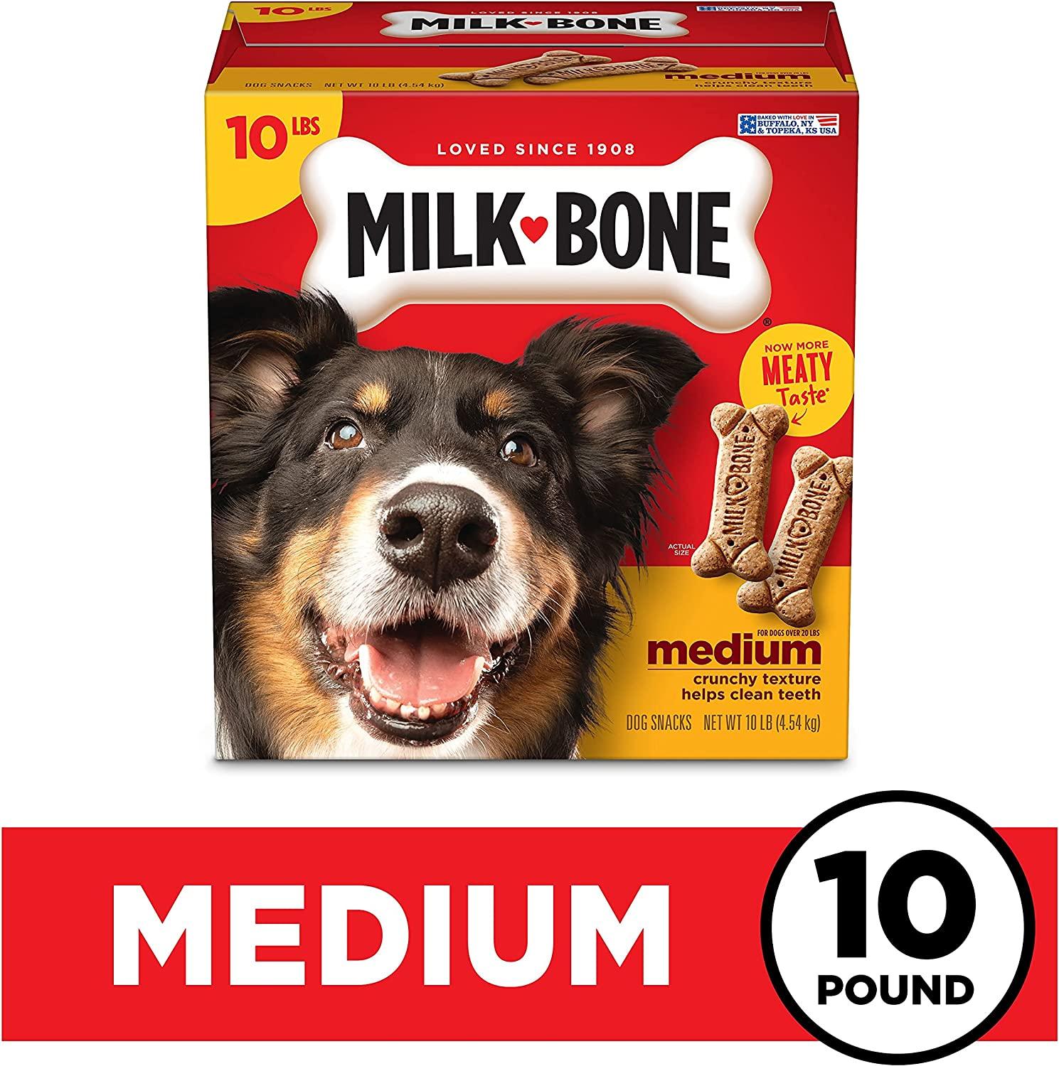 MilkBone Original Dog Treat Biscuits, Crunchy Texture Helps Clean