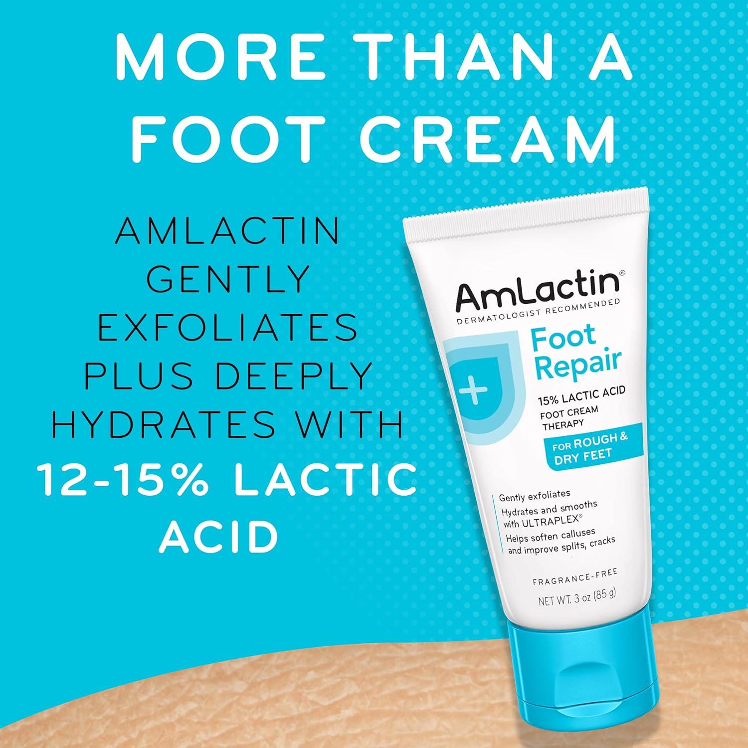 AmLactin Foot Cream Therapy 3 Ounce (Pack of 2)