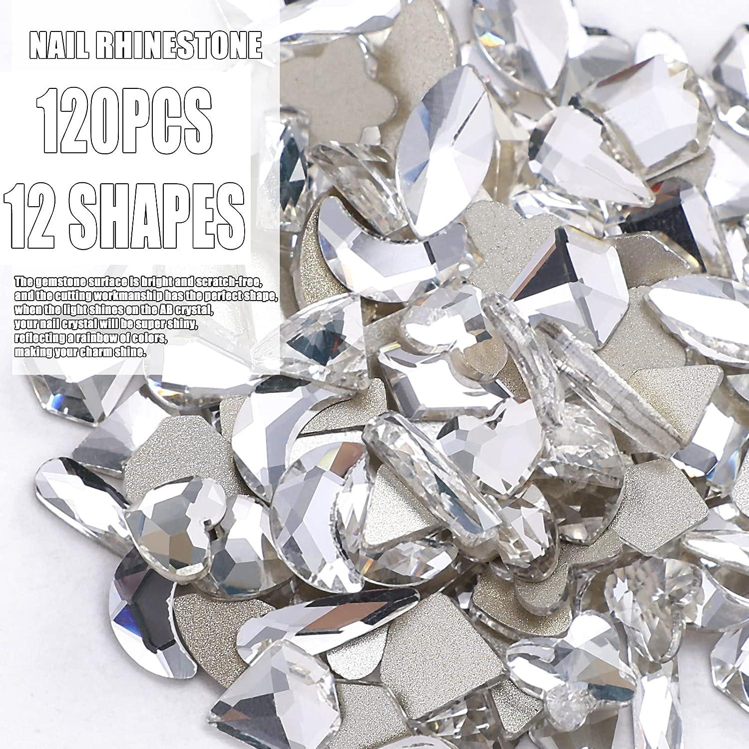 1440pcs SS3-SS50 White Rhinestones Gems Glitter Diamonds Nail Art  Decoration DIY