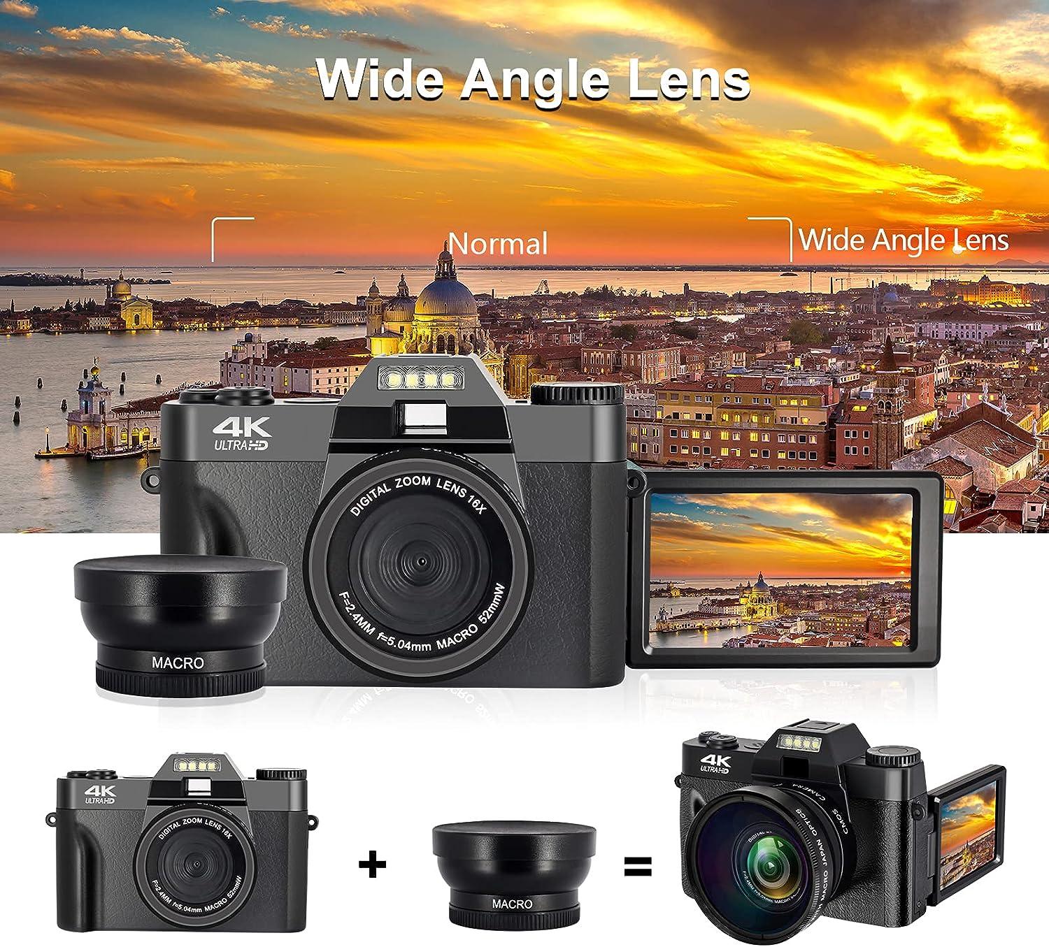 iSHARE 4K Digital Camera for Photography 48MP FHD Video Camera with