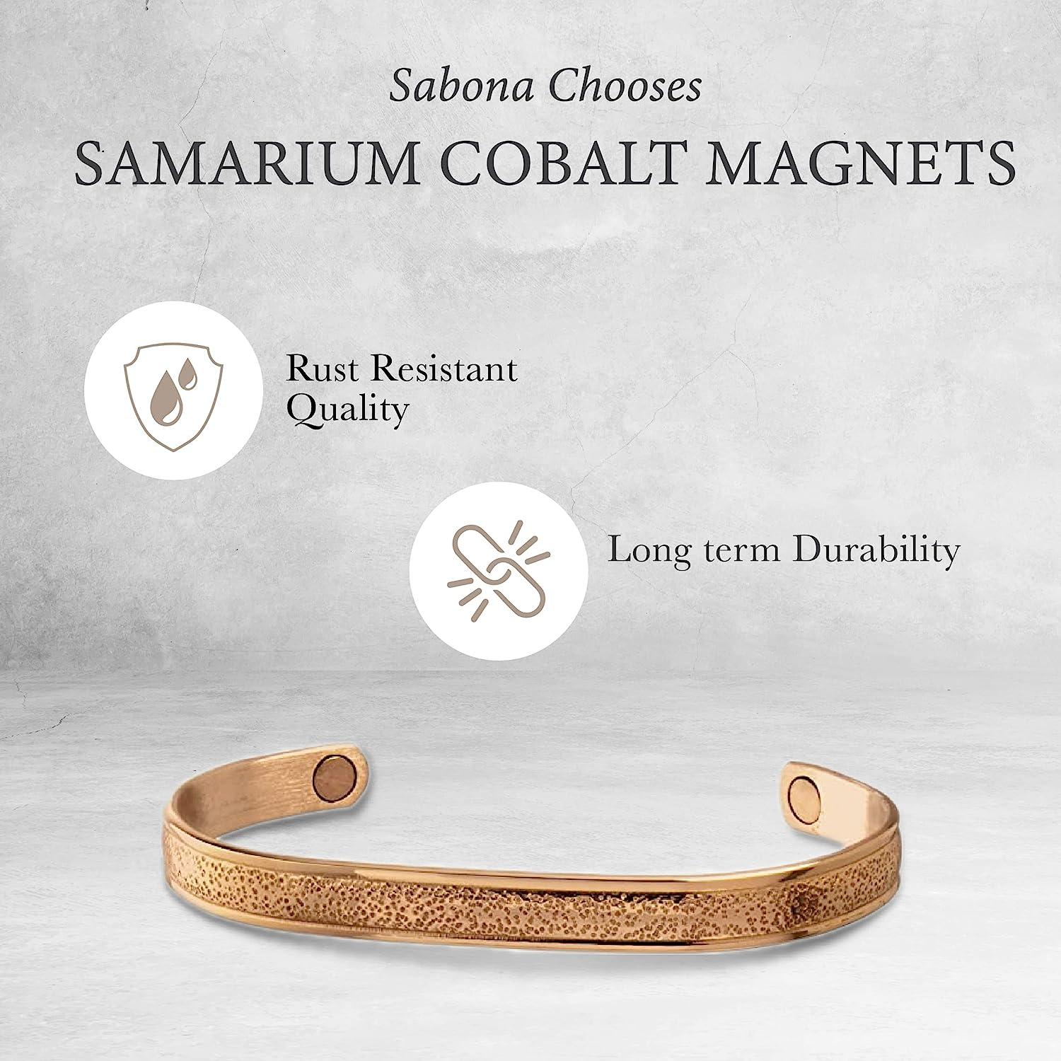 Sabona Two Tone Steel Magnetic Bracelet, Stainless/Gold Bracelet,  Small/Medium, 7.0” in Dubai - UAE | Whizz Magnetic Field Therapy