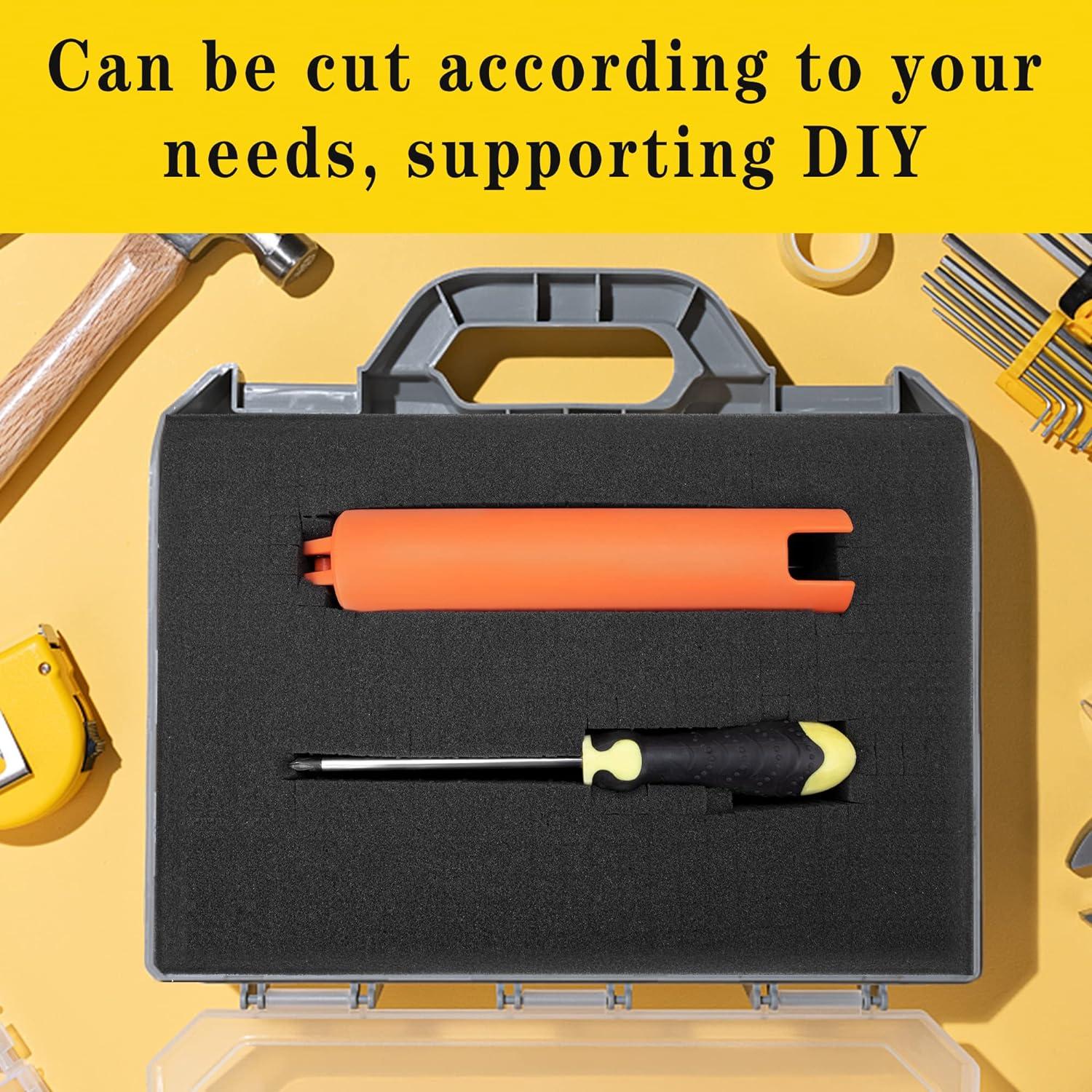 8 Pcs Pick And Pluck Foam 3 Sizes Pick Apart Foam Insert Pre-Cubed Pick Foam Padding Polyethylene Foam Sheets For Crafts Toolboxes Storage Drawer - View #5