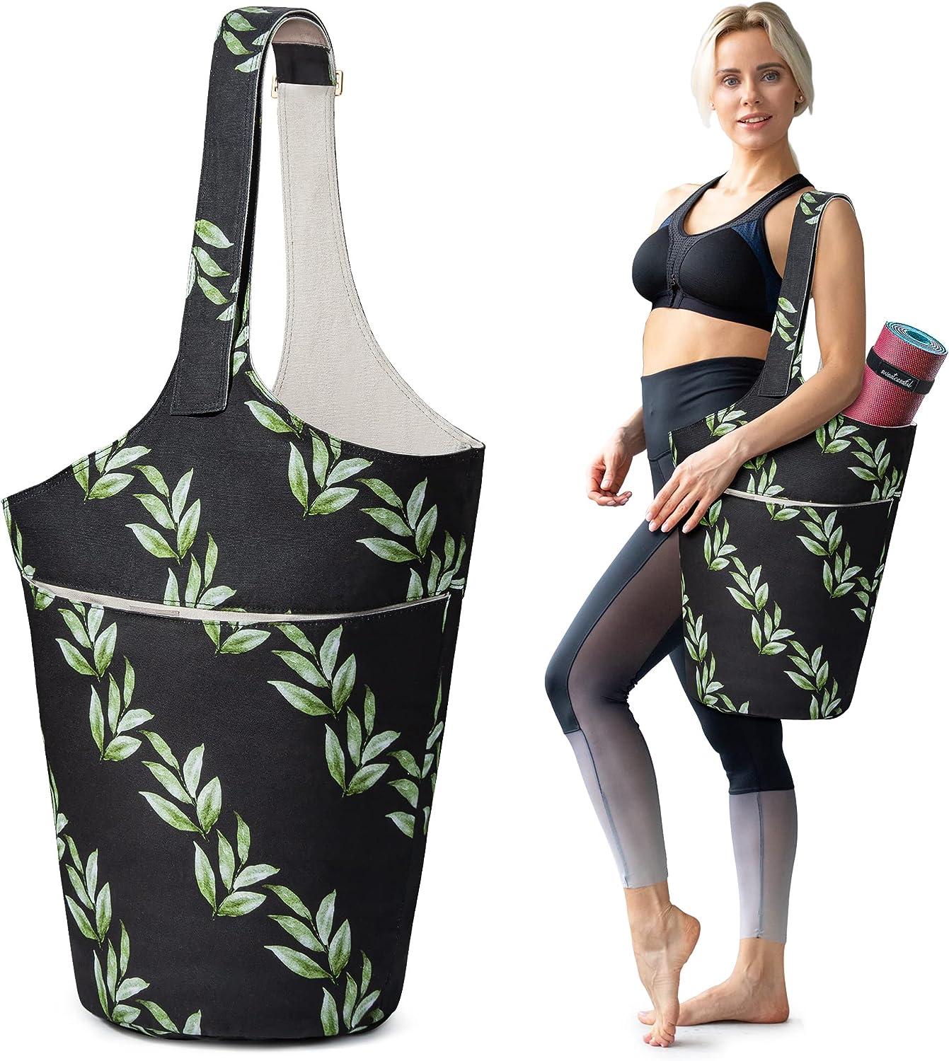 Sweatcessful Yoga Mat Bag - Holds More Yoga Accessories - Extra-Large,  Multi-Functional Tote With Pockets - Wide, Adjustable Shoulder Strap - Fits  Most Size Mats