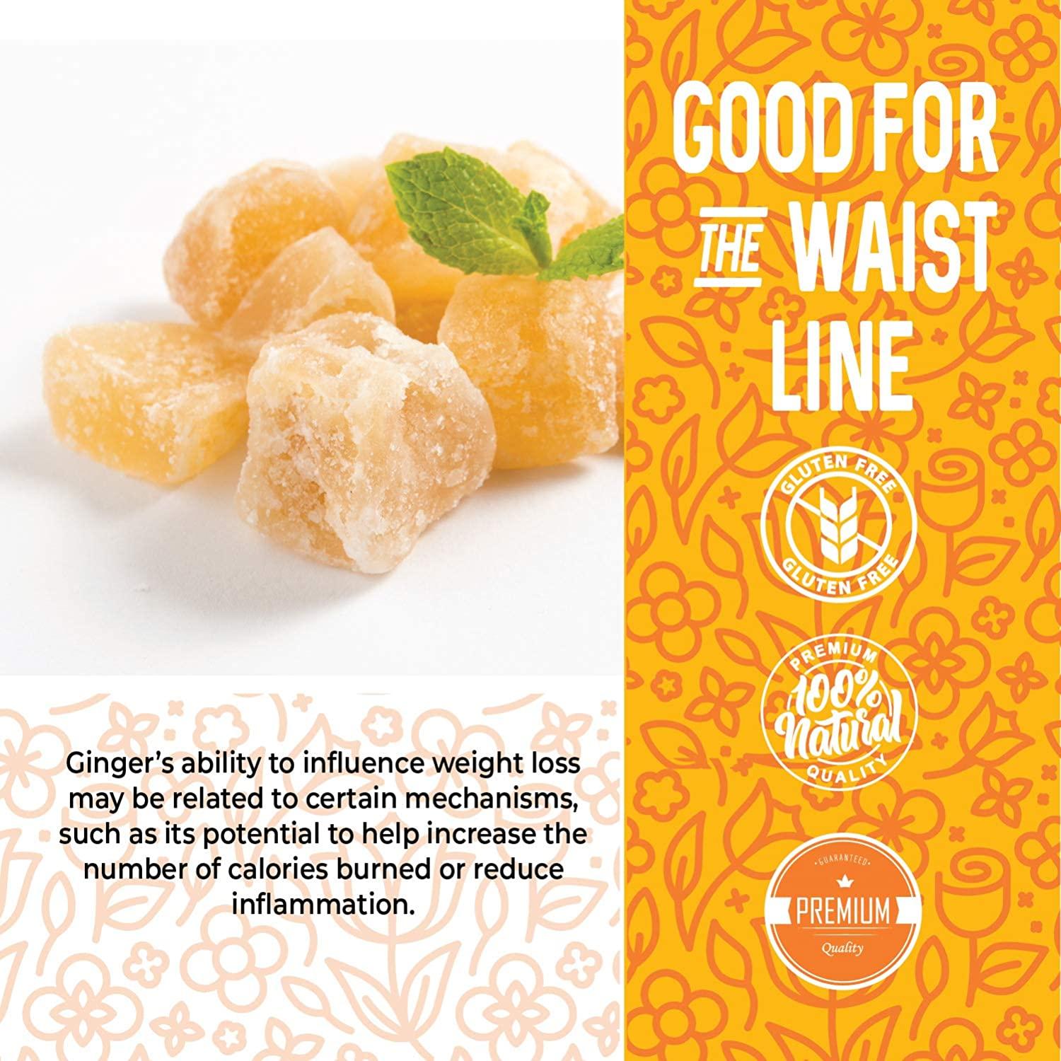 Dried Crystallized Ginger Chunks, 16 oz. Unsulphured Dried Ginger Candy