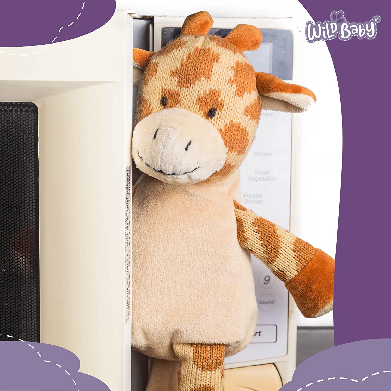 giraffe heating stuffed animal