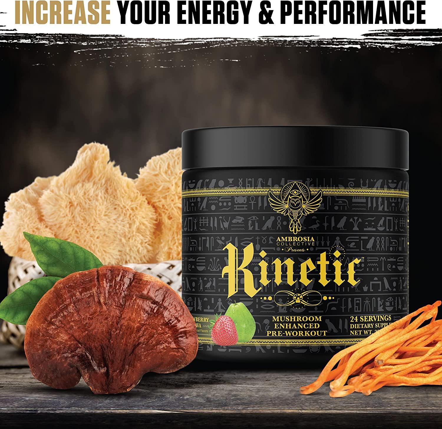 Ambrosia Organic Preworkout, Mushroom Enhanced Natural Pre