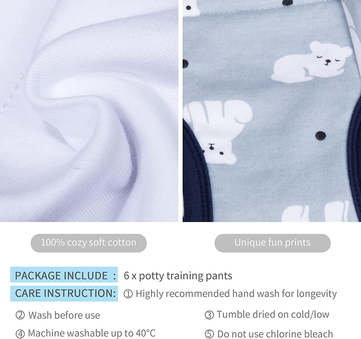 Baby Boy White Training Pants 3-Pack