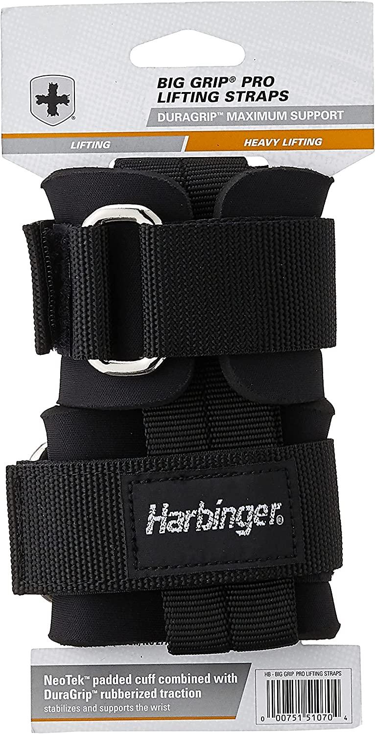 Harbinger Big Grip NoSlip Nylon Lifting Straps with DuraGrip (Pair