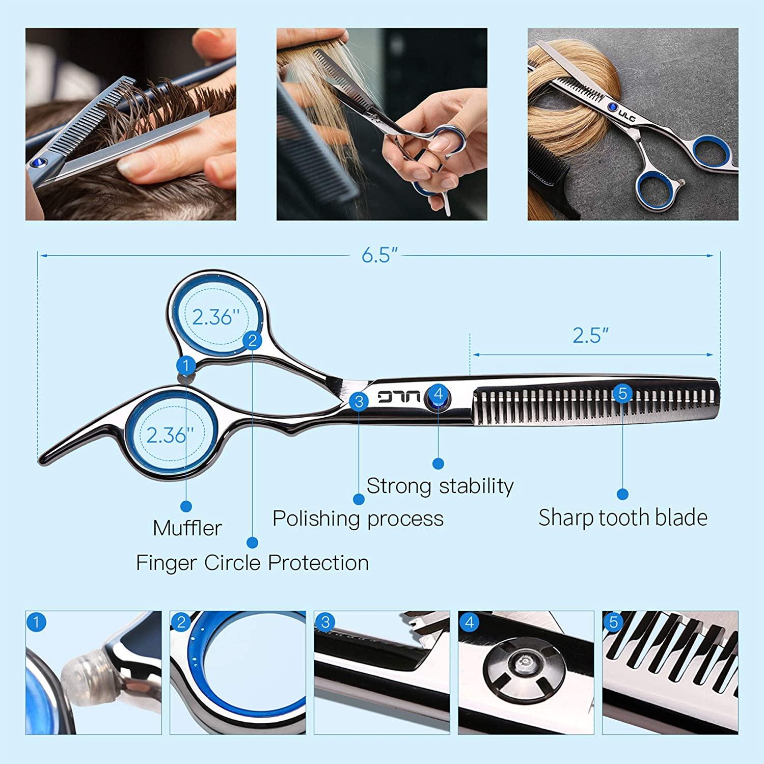 Hair Thinning Scissors Cutting Teeth Shears Professional Barber ULG ...