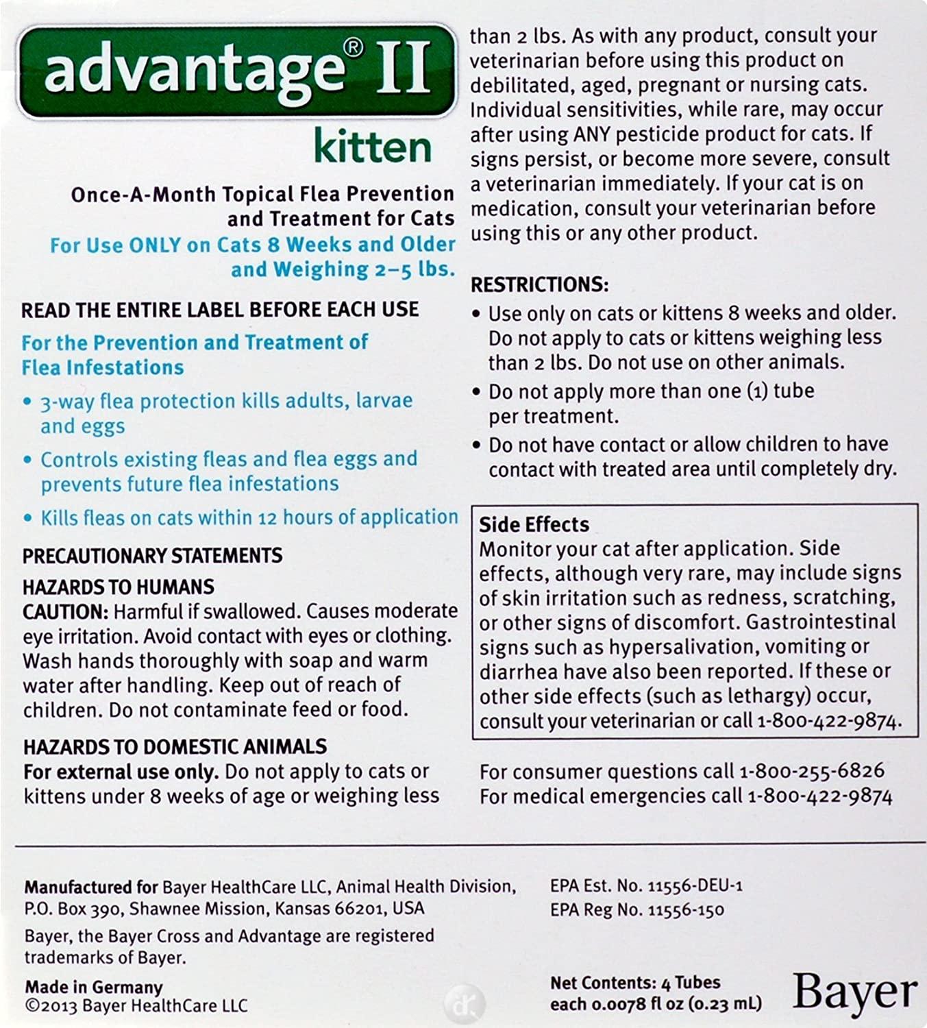 Advantage ii outlet side effects cats