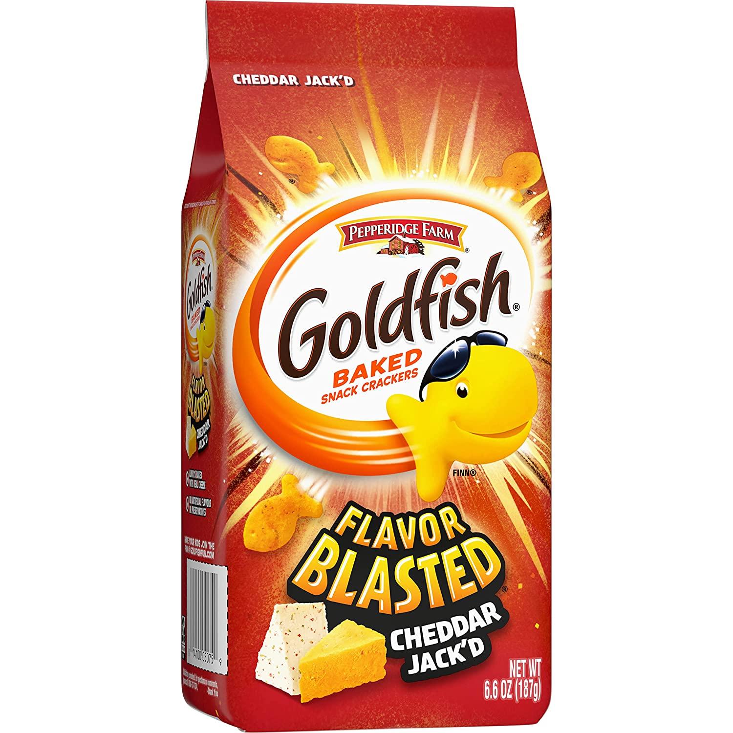 Pepperidge Farm Goldfish Flavor Blasted Cheddar Jack'd Crackers, 6.6 oz