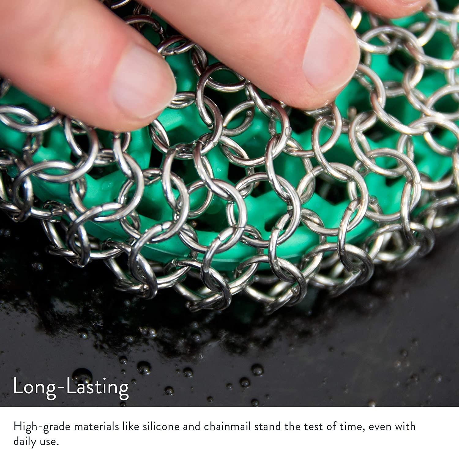 Greater Goods Chainmail Scrubber  Clean the Cast Iron Like a Pro
