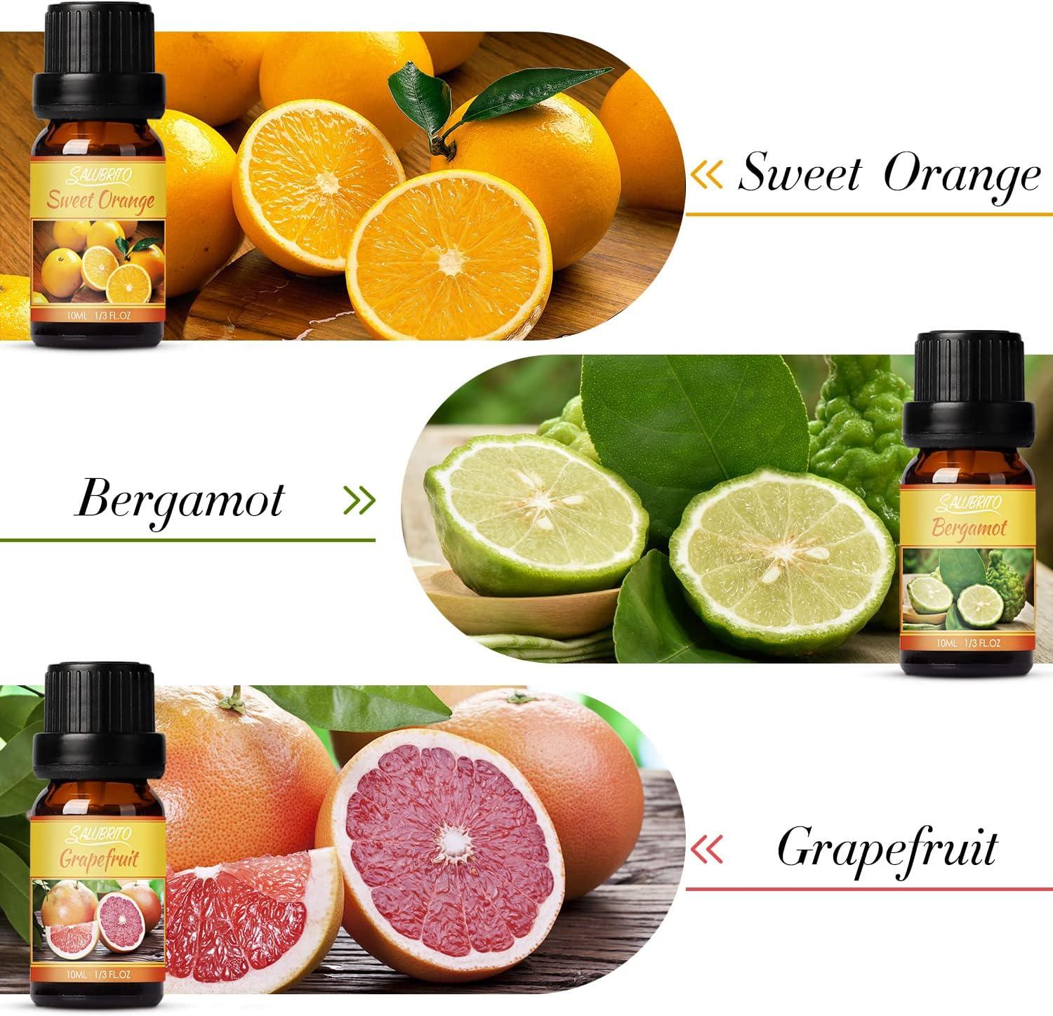 Essential Oils Diffuser Set ScentSationals W/Lemon & Sweet Orange New